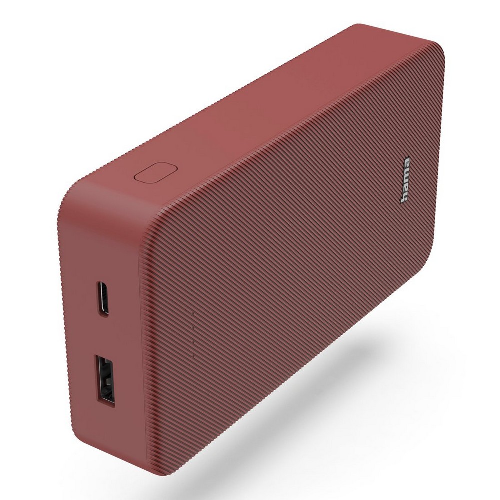 Power bank 20000 mAh Hama Power Pack z własnym nadrukiem, kolor czerwony