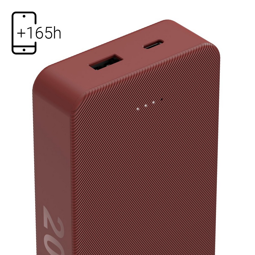 Power bank 20000 mAh Hama Power Pack z własnym nadrukiem, kolor czerwony