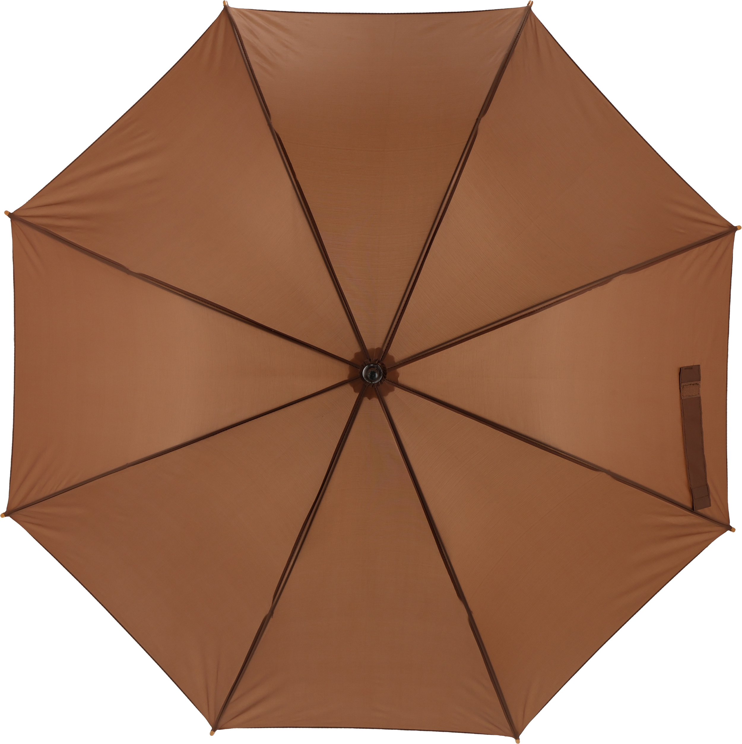 Parasol automatyczny drewniany Ø105 cm NANCY - z logo z własnym nadrukiem, kolor brązowy