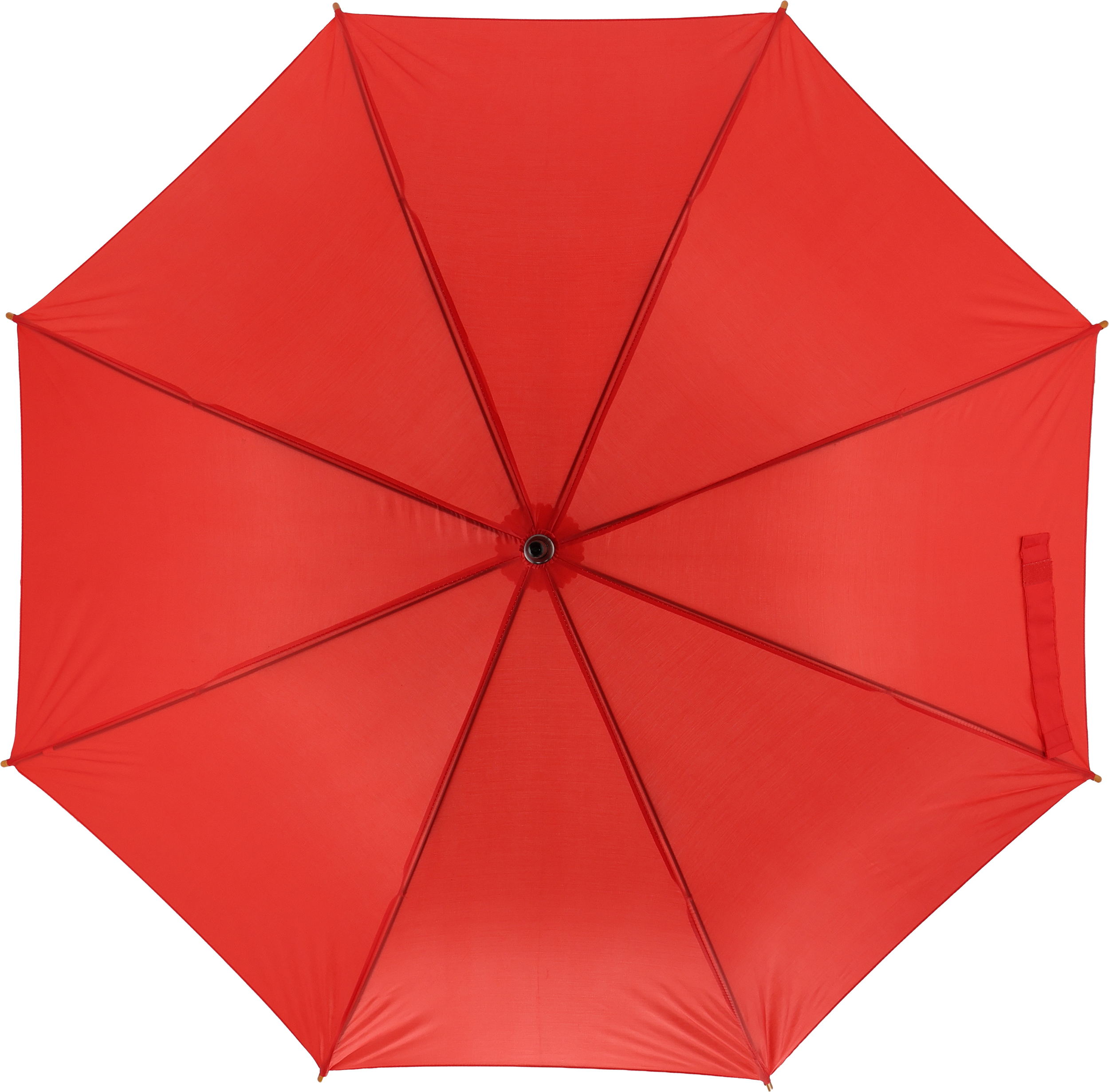 Parasol automatyczny drewniany Ø105 cm NANCY - z logo z własnym nadrukiem, kolor czerwony