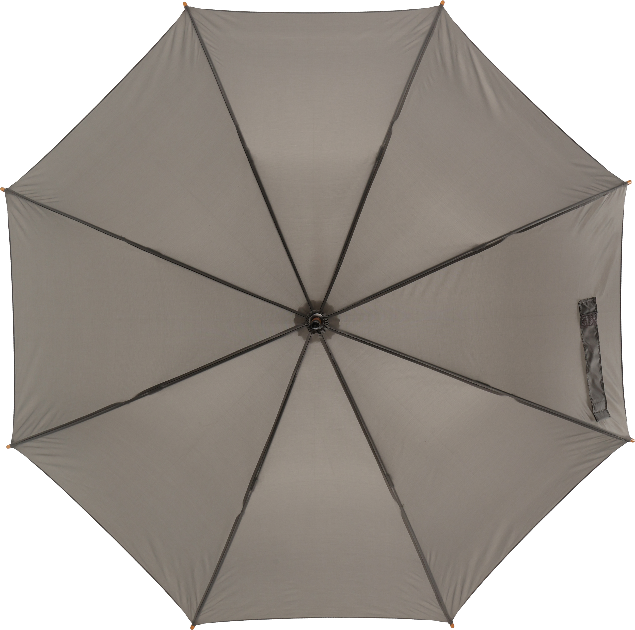 Parasol automatyczny drewniany Ø105 cm NANCY - z logo z własnym nadrukiem, kolor szary