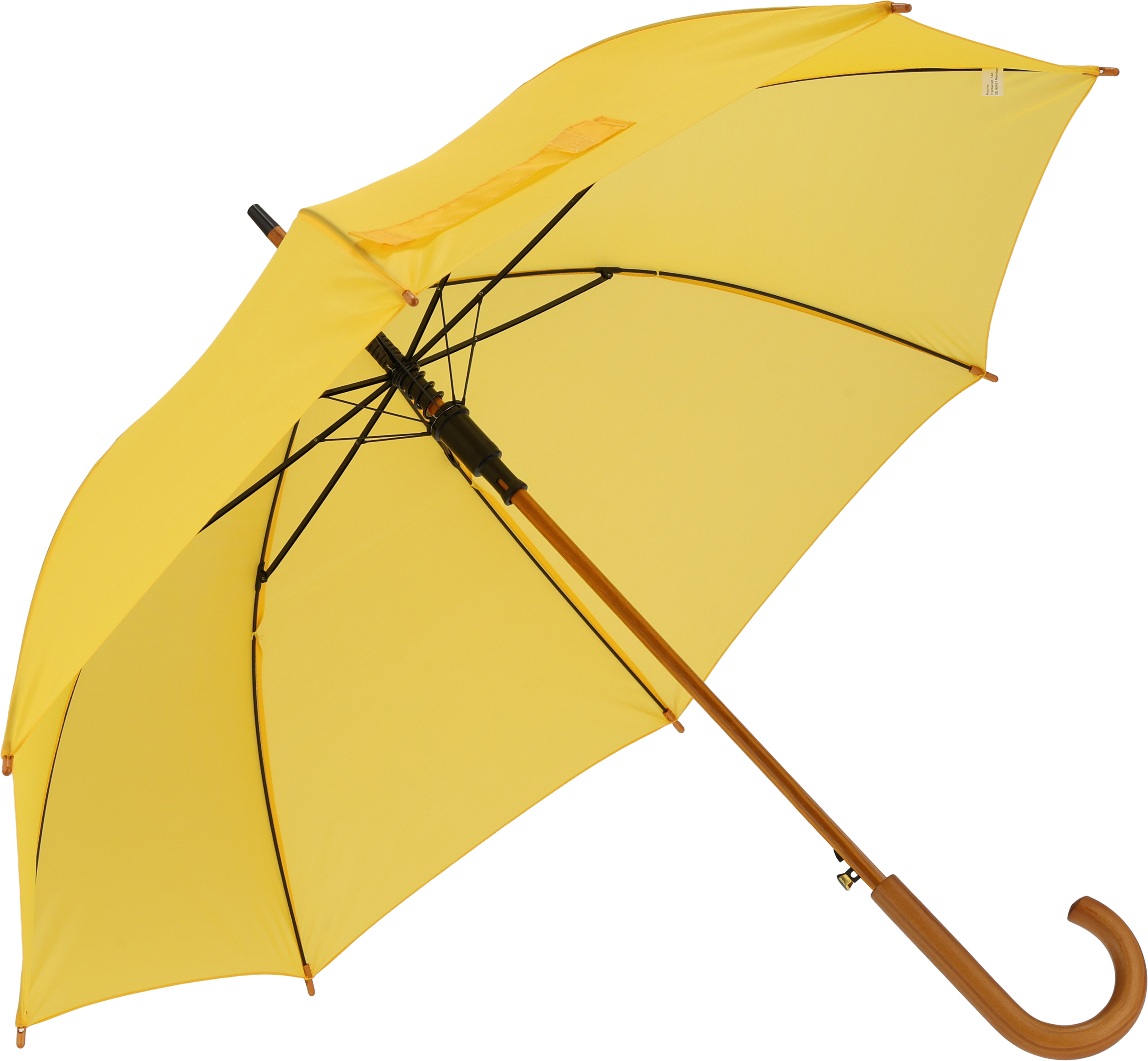 żółty Parasol automatyczny drewniany Ø105 cm NANCY – z logo