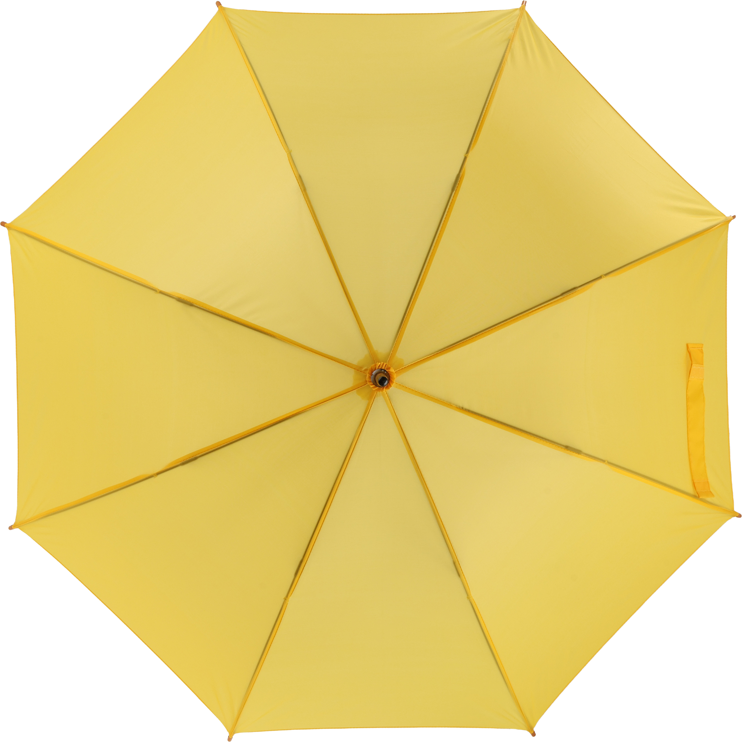 Parasol automatyczny drewniany Ø105 cm NANCY - z logo z własnym nadrukiem, kolor żółty