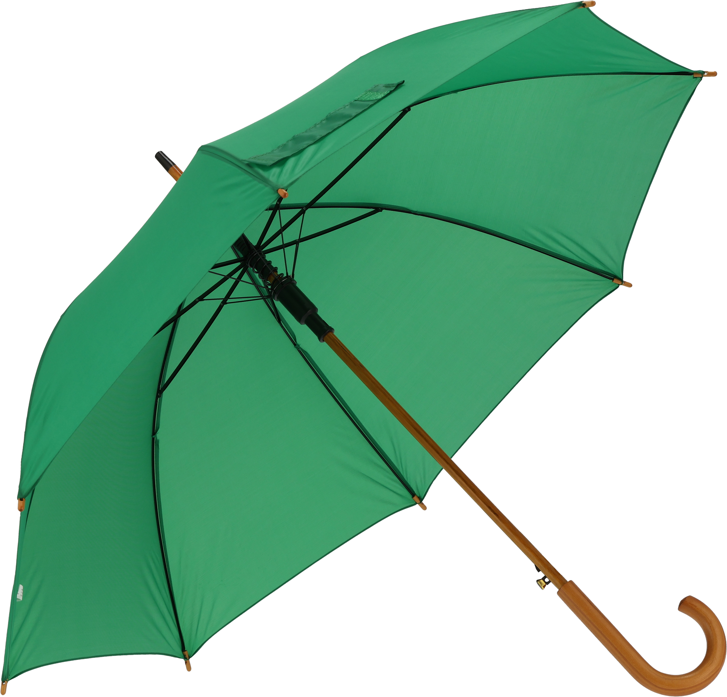 zielony Parasol automatyczny drewniany Ø105 cm NANCY – z logo