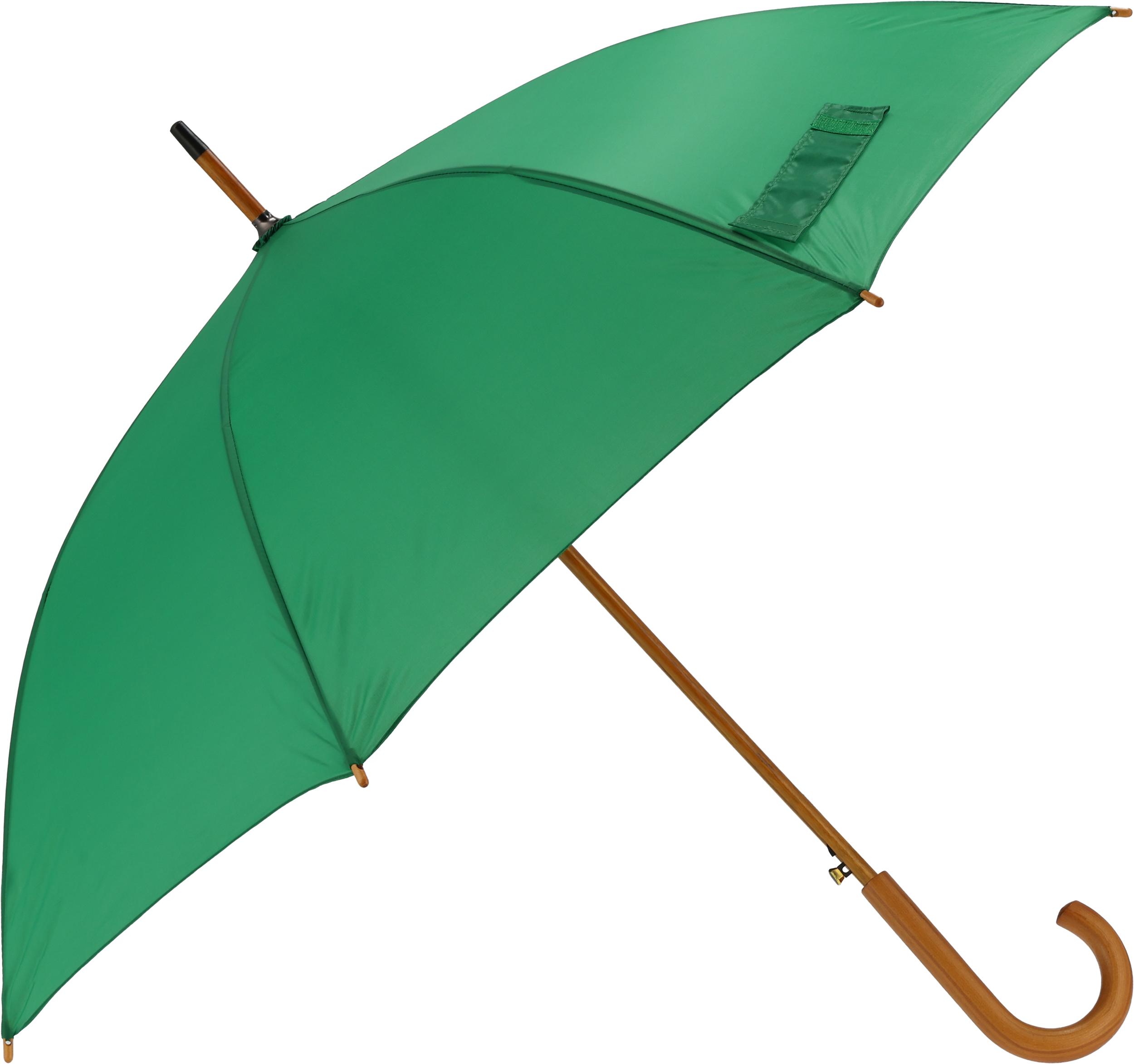 Parasol automatyczny drewniany Ø105 cm NANCY - z logo z własnym nadrukiem, kolor zielony