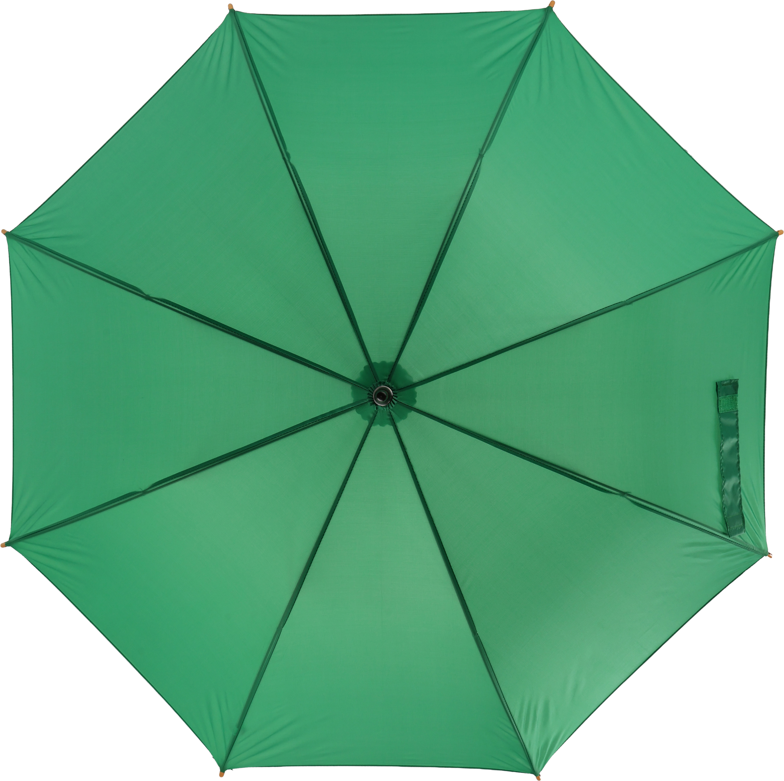 Parasol automatyczny drewniany Ø105 cm NANCY - z logo z własnym nadrukiem, kolor zielony