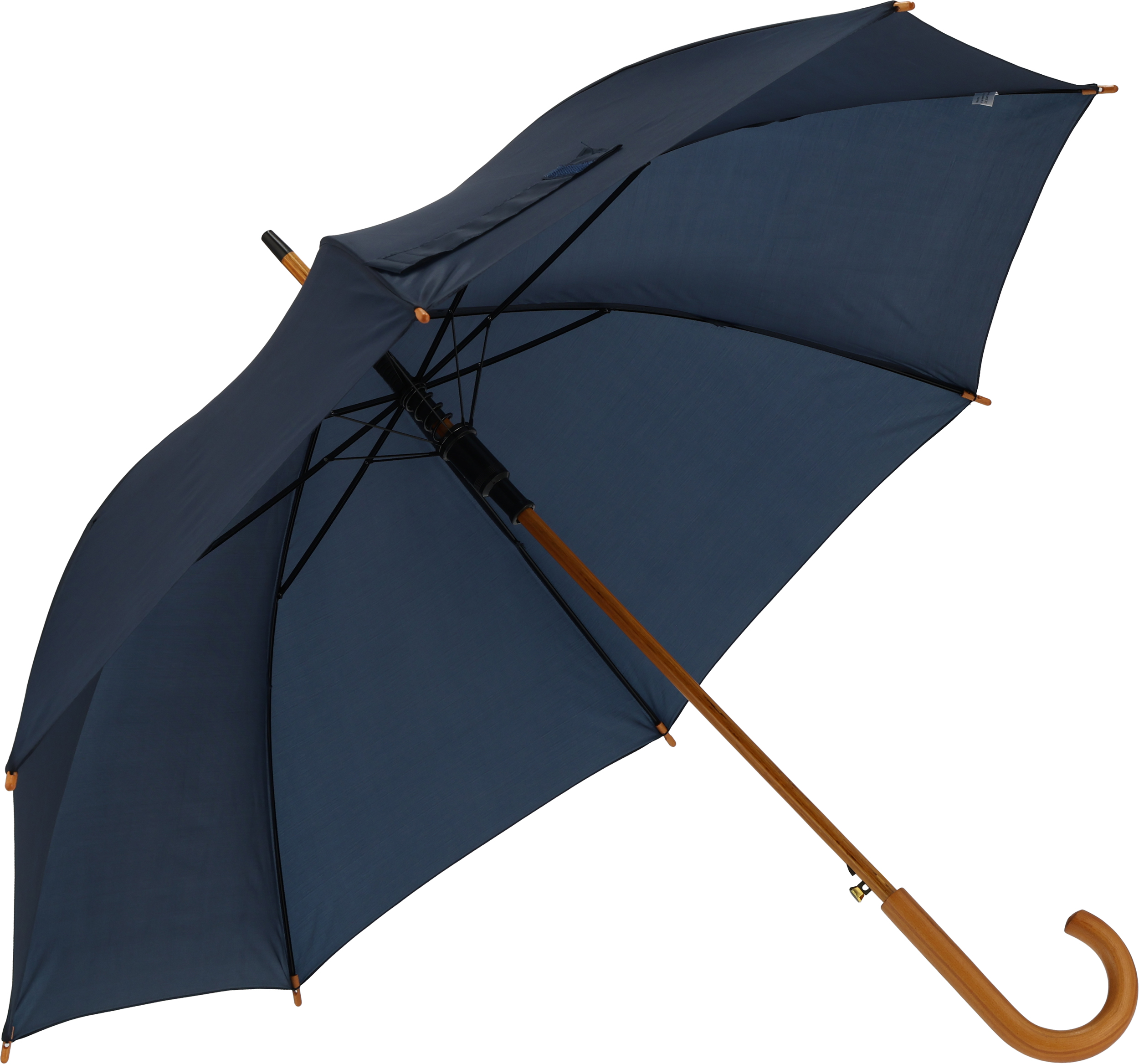 granatowy Parasol automatyczny drewniany Ø105 cm NANCY – z logo