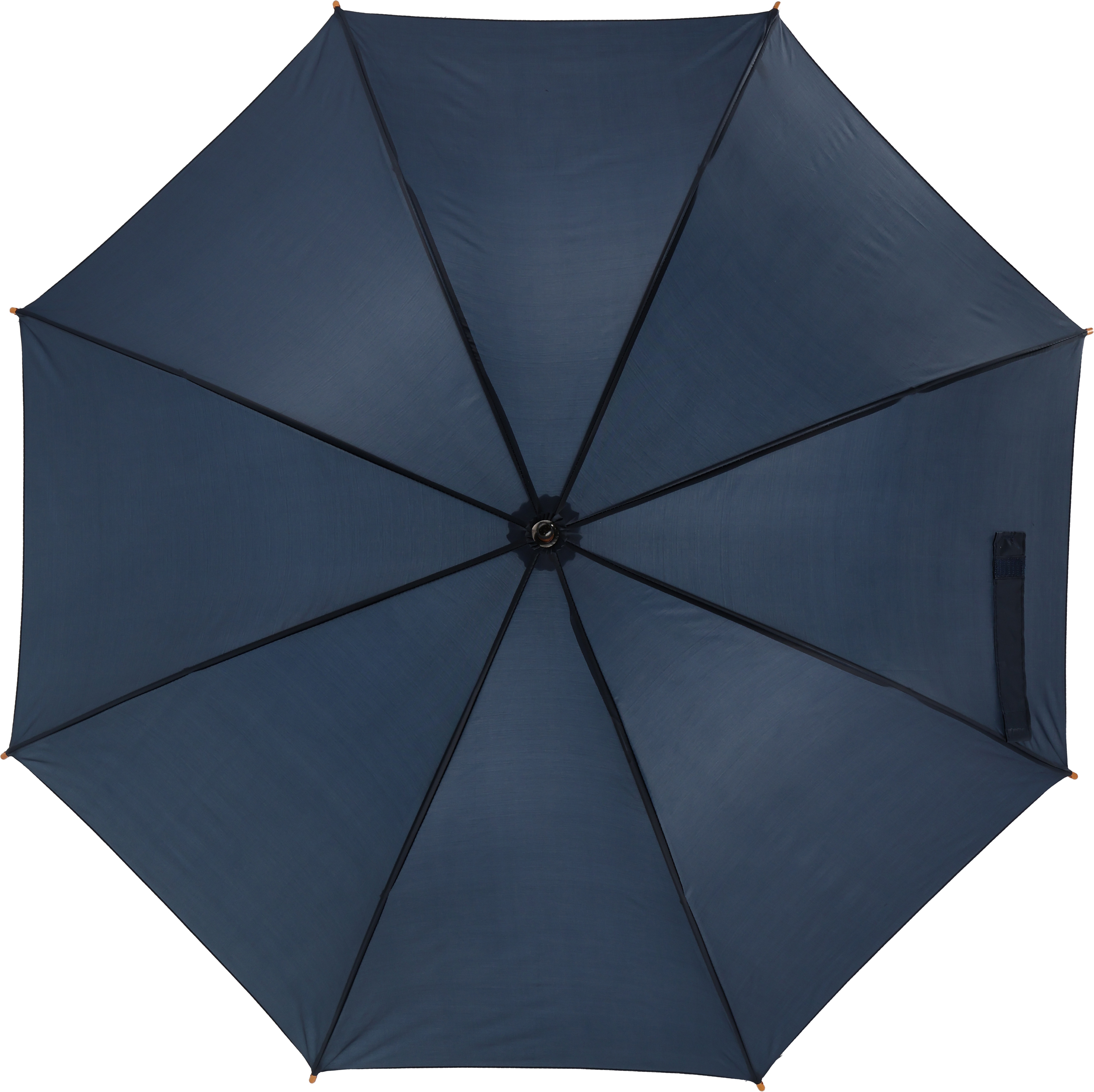 Parasol automatyczny drewniany Ø105 cm NANCY - z logo z własnym nadrukiem, kolor granatowy