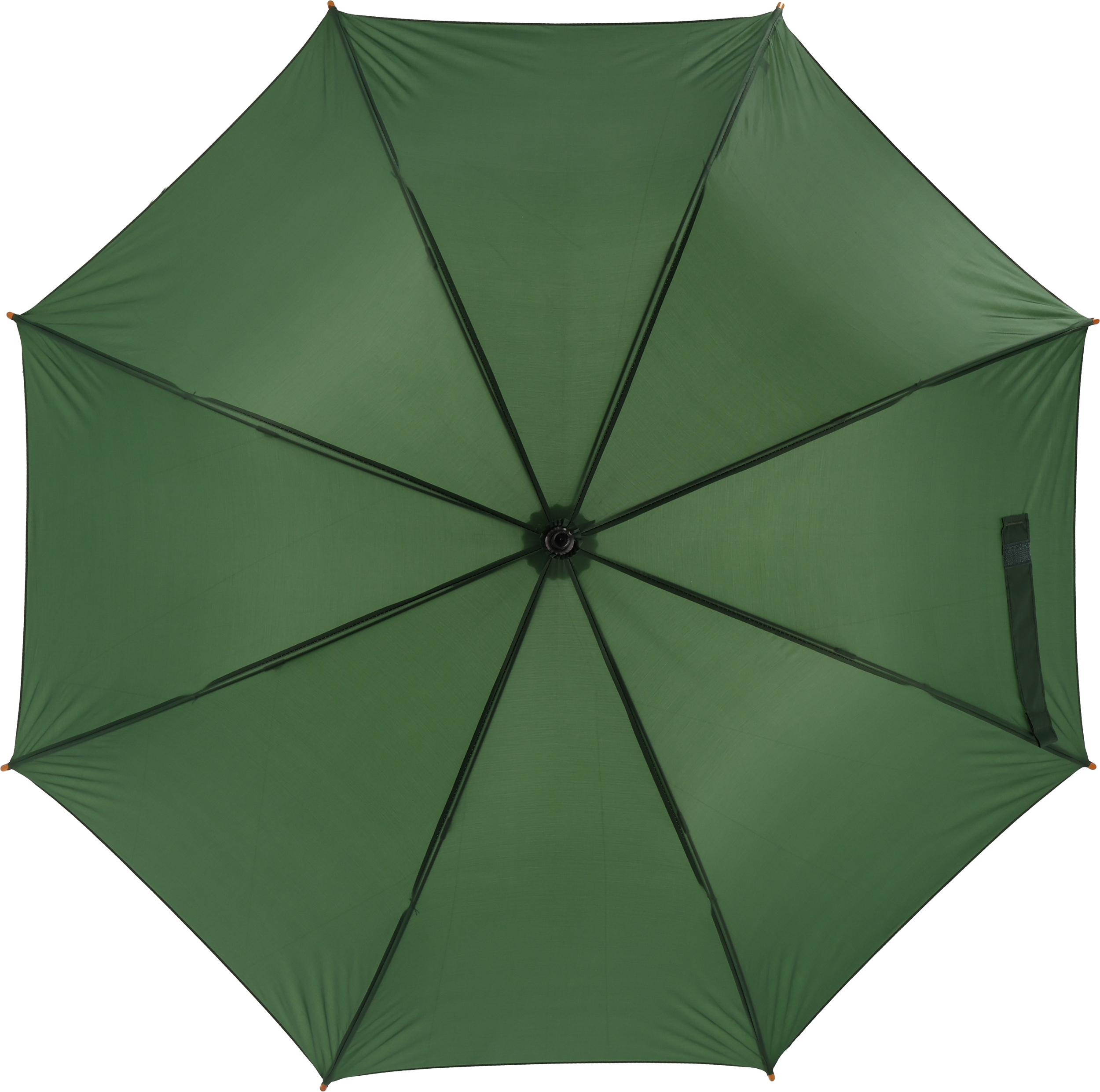 Parasol automatyczny drewniany Ø105 cm NANCY - z logo z własnym nadrukiem, kolor ciemnozielony