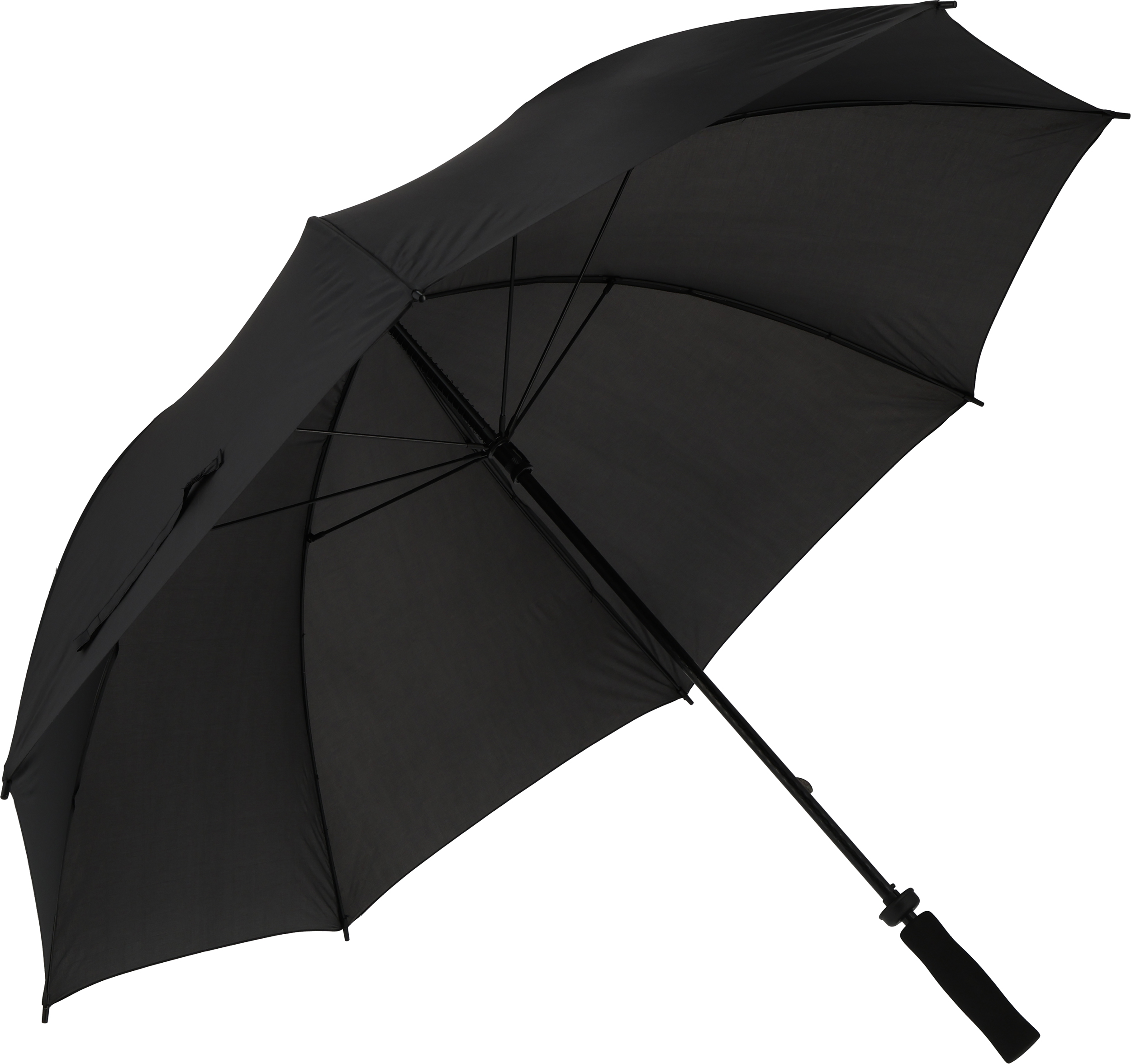 czarny Parasol manualny XL Ø133 cm HURRICAN – z logo
