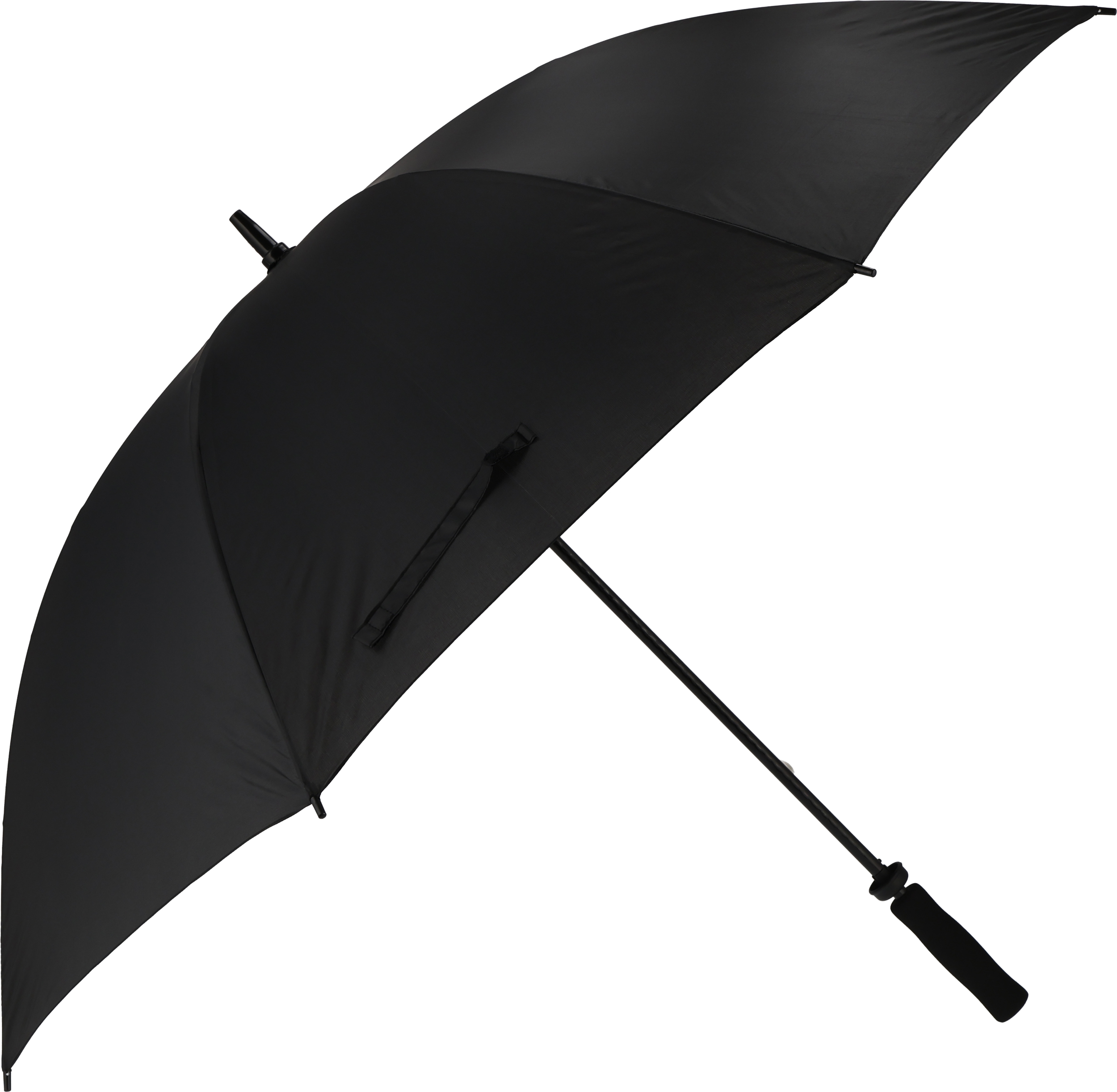 Parasol manualny XL Ø133 cm HURRICAN - z logo z własnym nadrukiem, kolor czarny