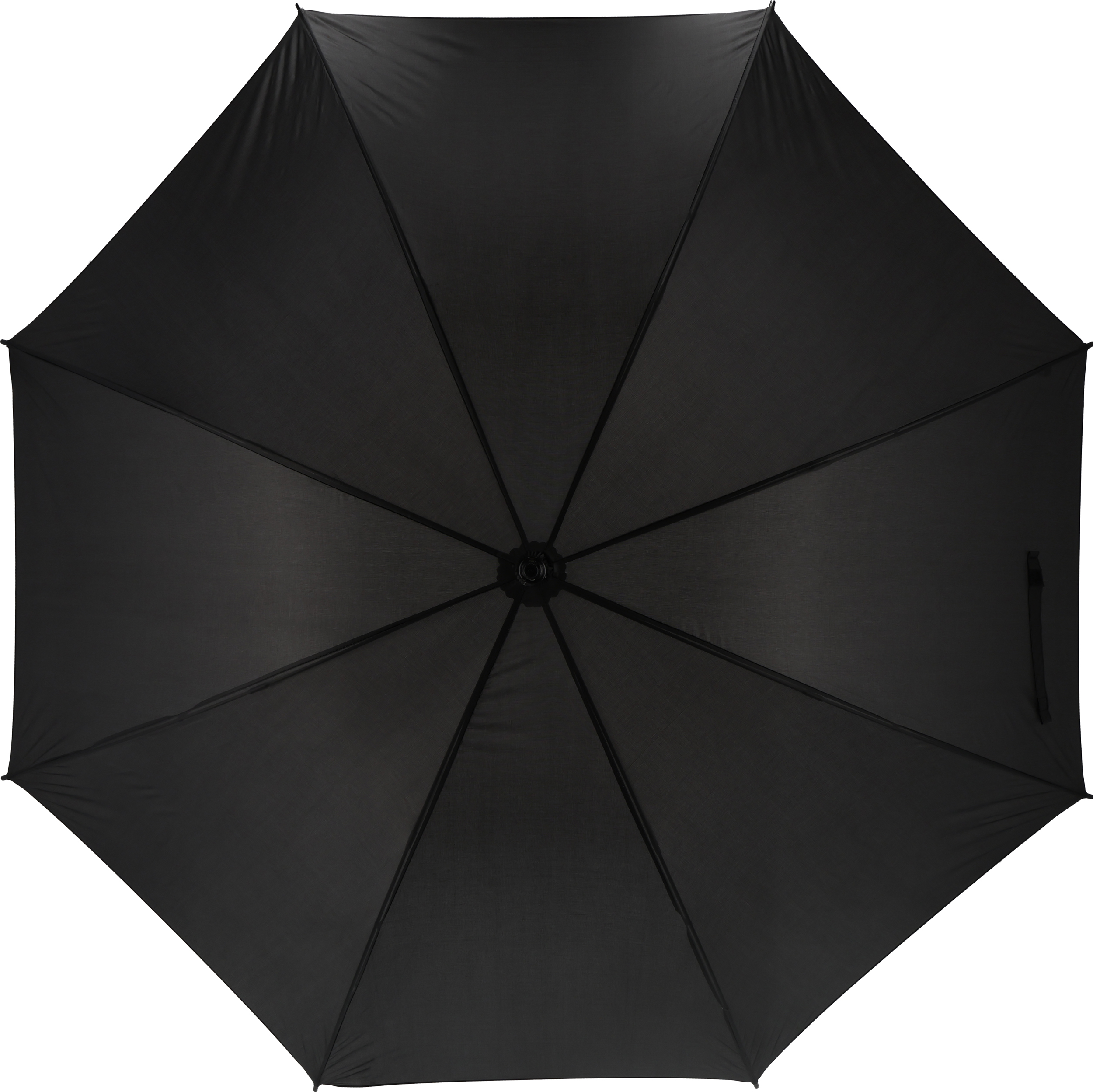 Parasol manualny XL Ø133 cm HURRICAN - z logo z własnym nadrukiem, kolor czarny