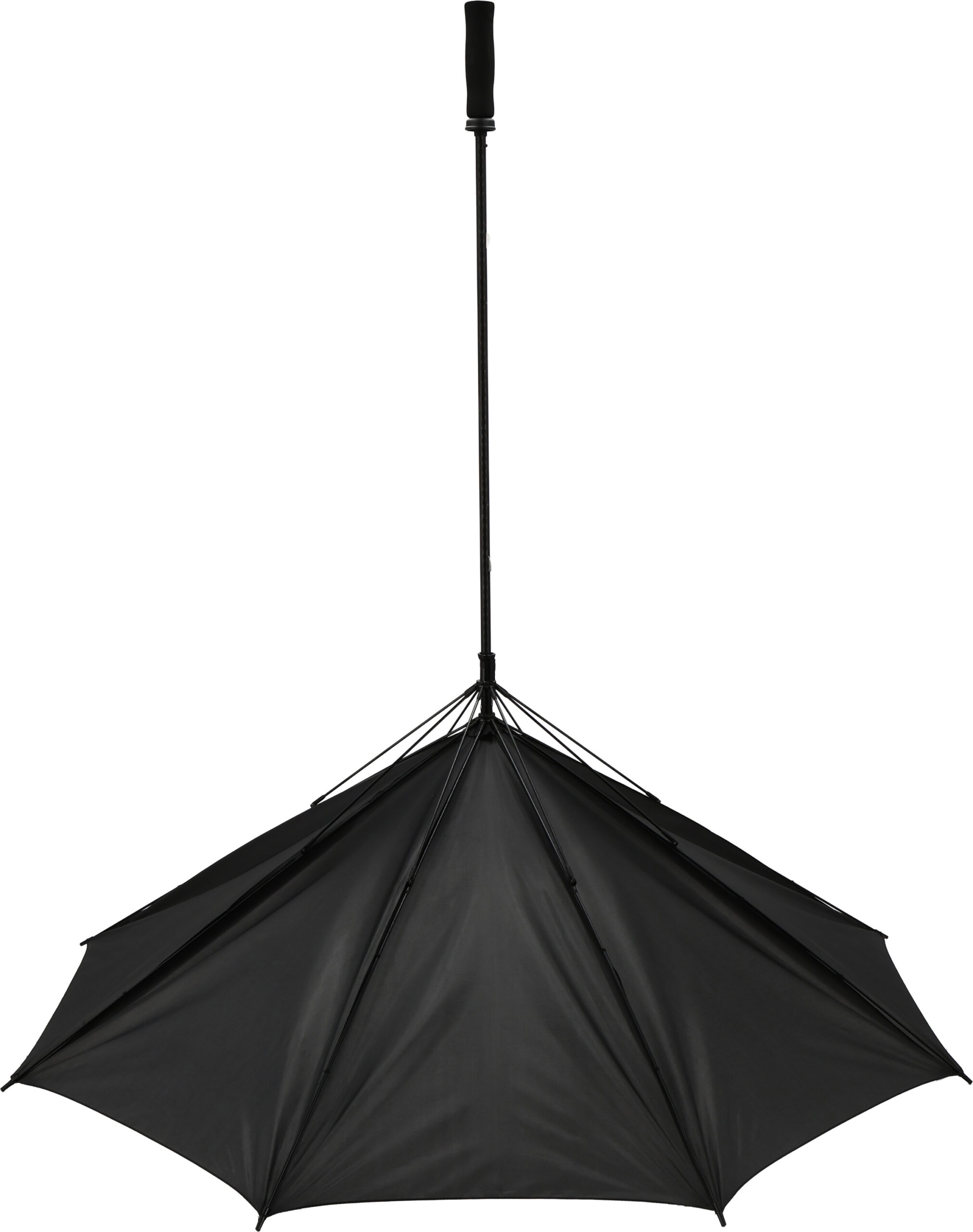 Parasol manualny XL Ø133 cm HURRICAN - z logo z własnym nadrukiem, kolor czarny