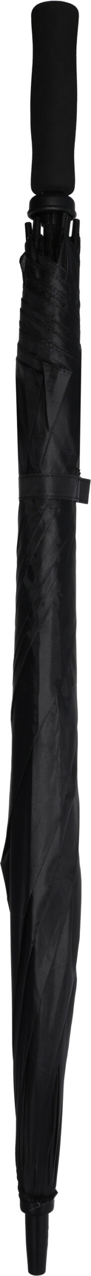 Parasol manualny XL Ø133 cm HURRICAN - z logo z własnym nadrukiem, kolor czarny