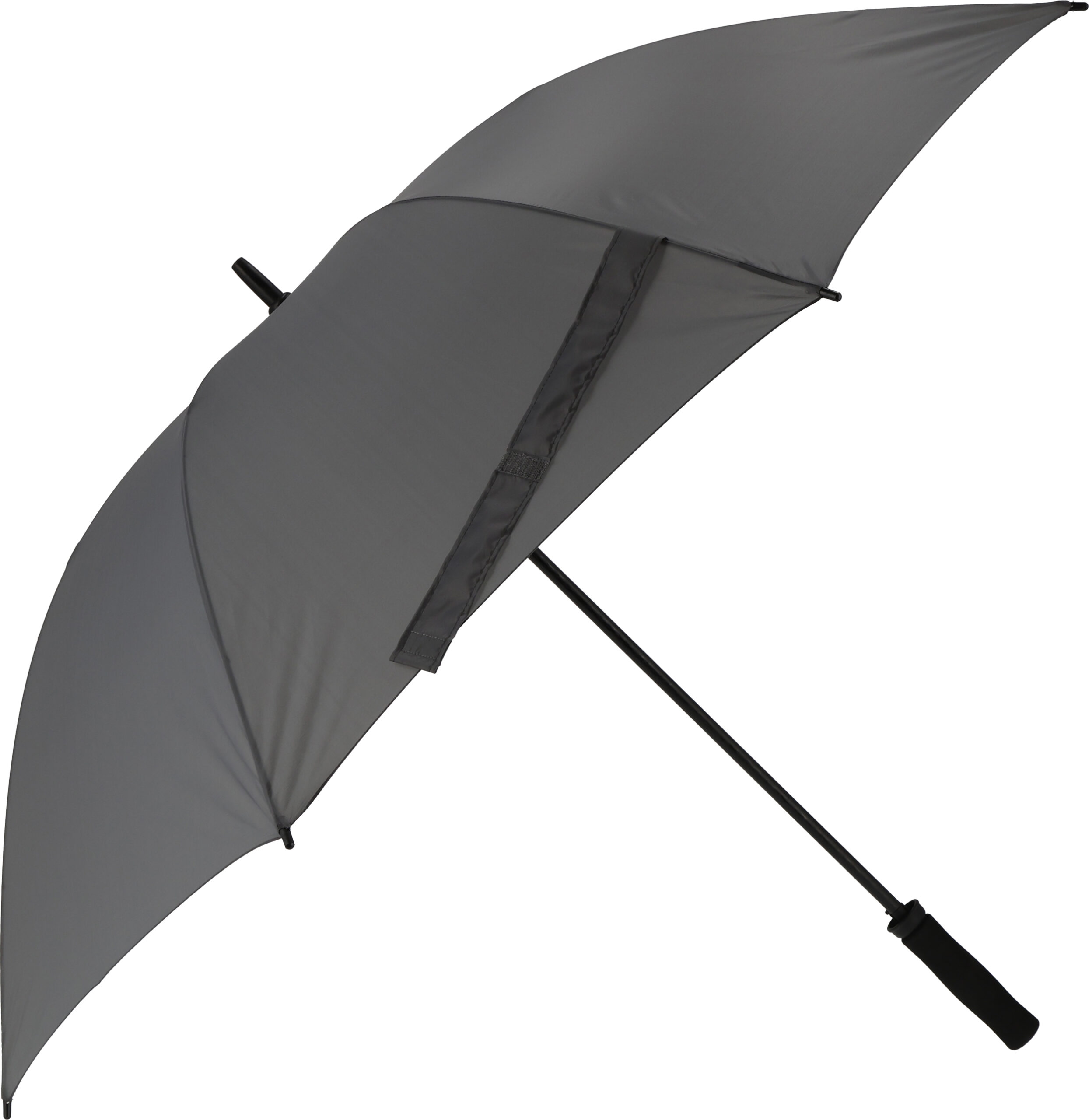 Parasol manualny XL Ø133 cm HURRICAN - z logo z własnym nadrukiem, kolor szary