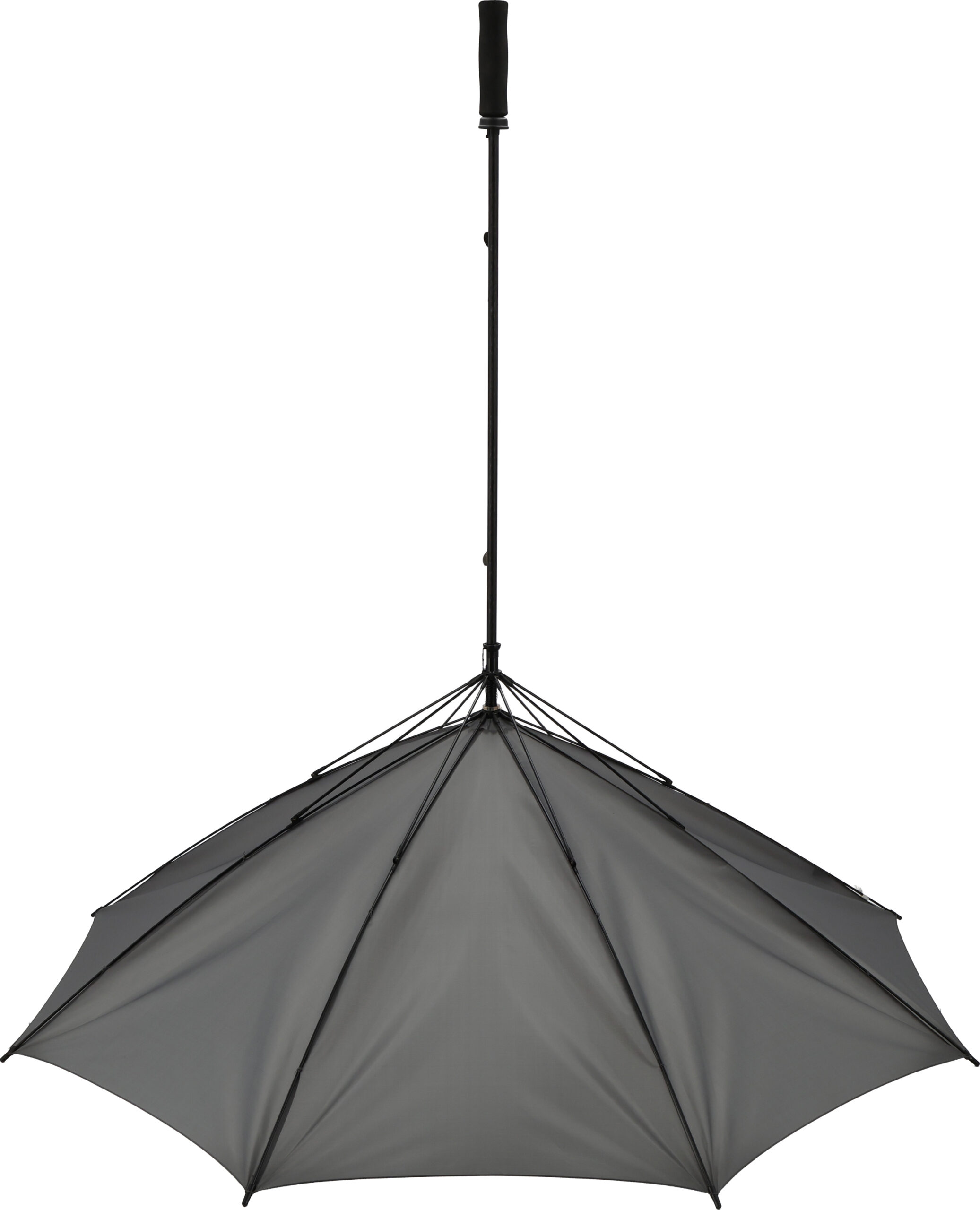 Parasol manualny XL Ø133 cm HURRICAN - z logo z własnym nadrukiem, kolor szary