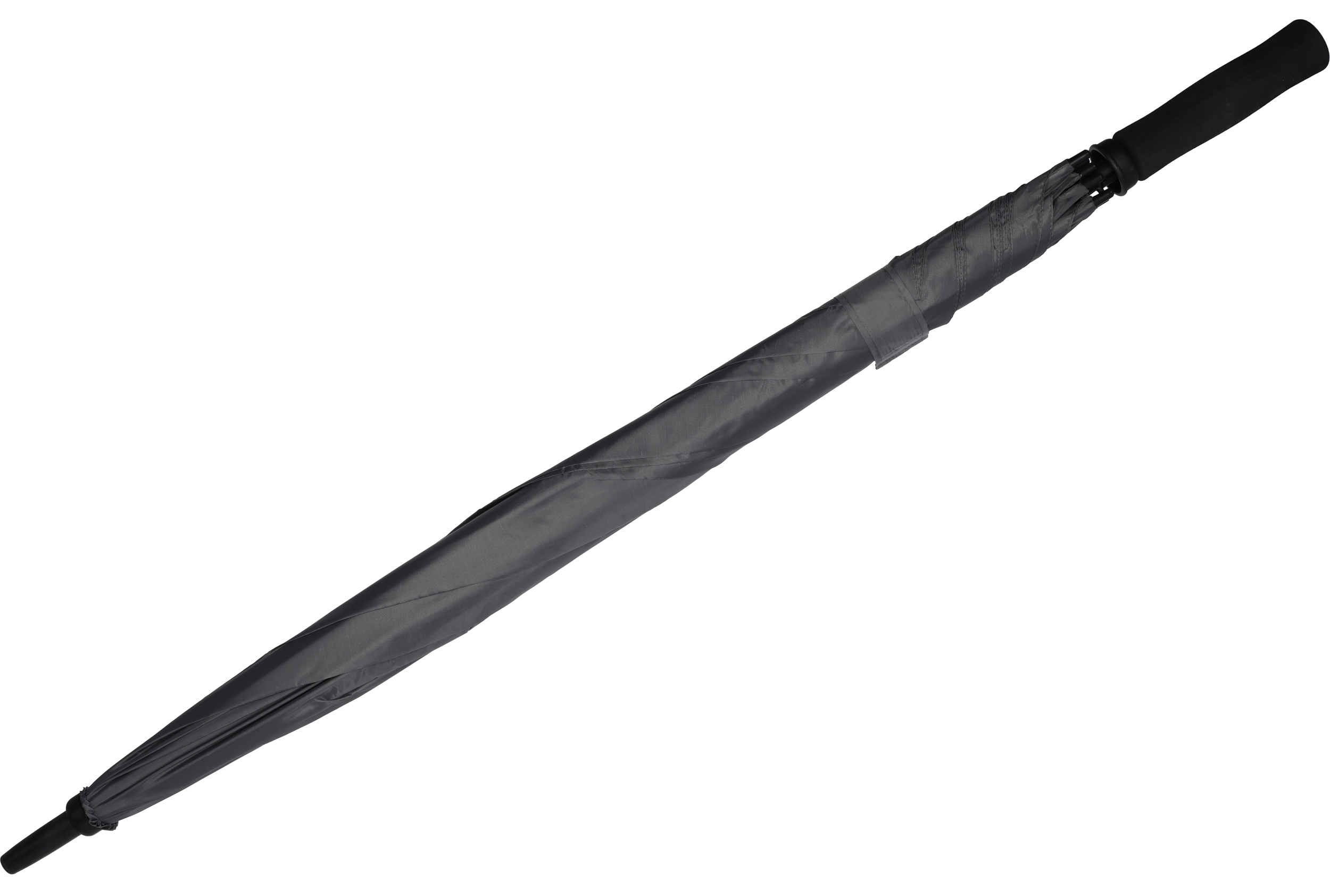 Parasol manualny XL Ø133 cm HURRICAN - z logo z własnym nadrukiem, kolor szary