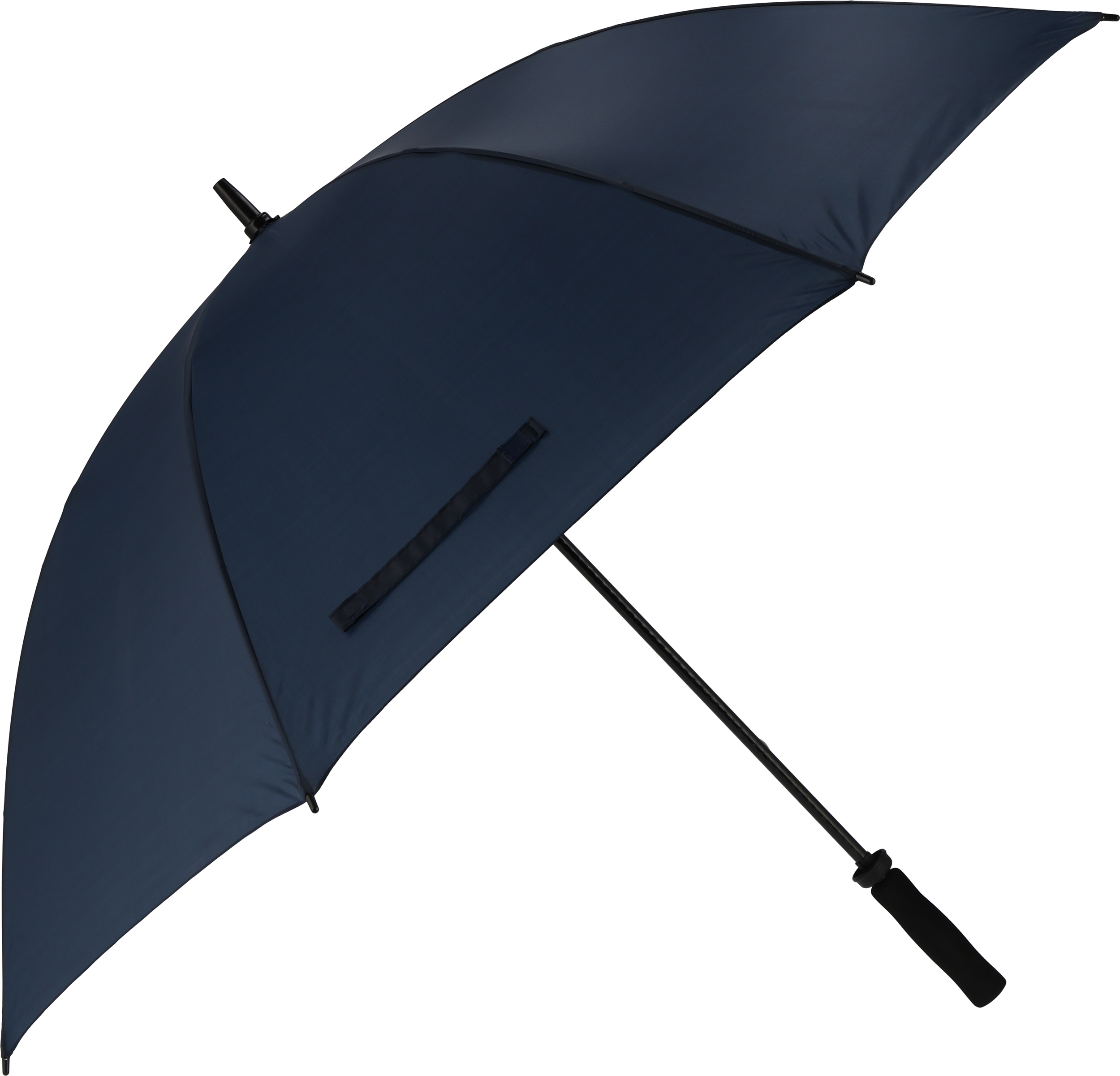 Parasol manualny XL Ø133 cm HURRICAN - z logo z własnym nadrukiem, kolor granatowy