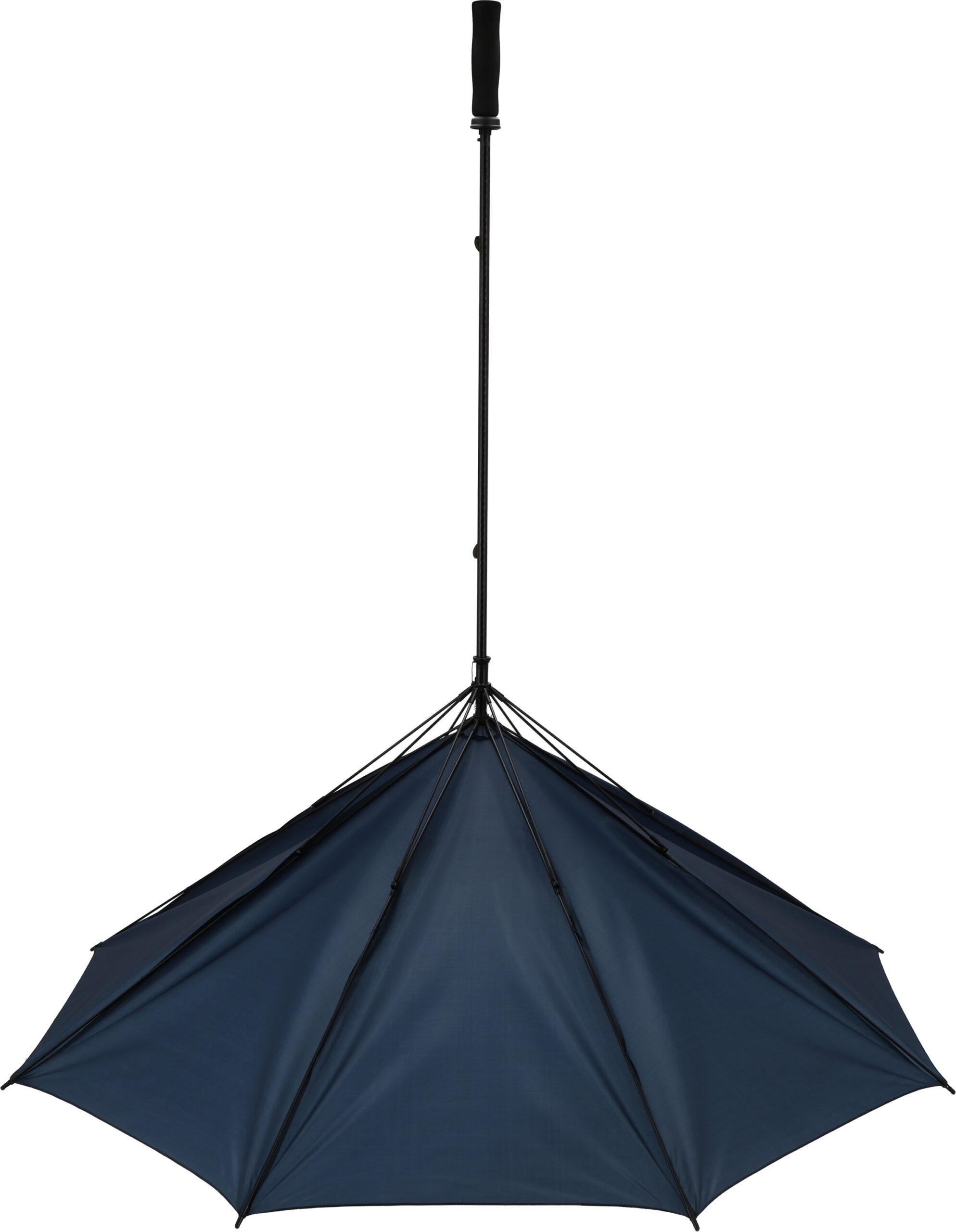 Parasol manualny XL Ø133 cm HURRICAN - z logo z własnym nadrukiem, kolor granatowy