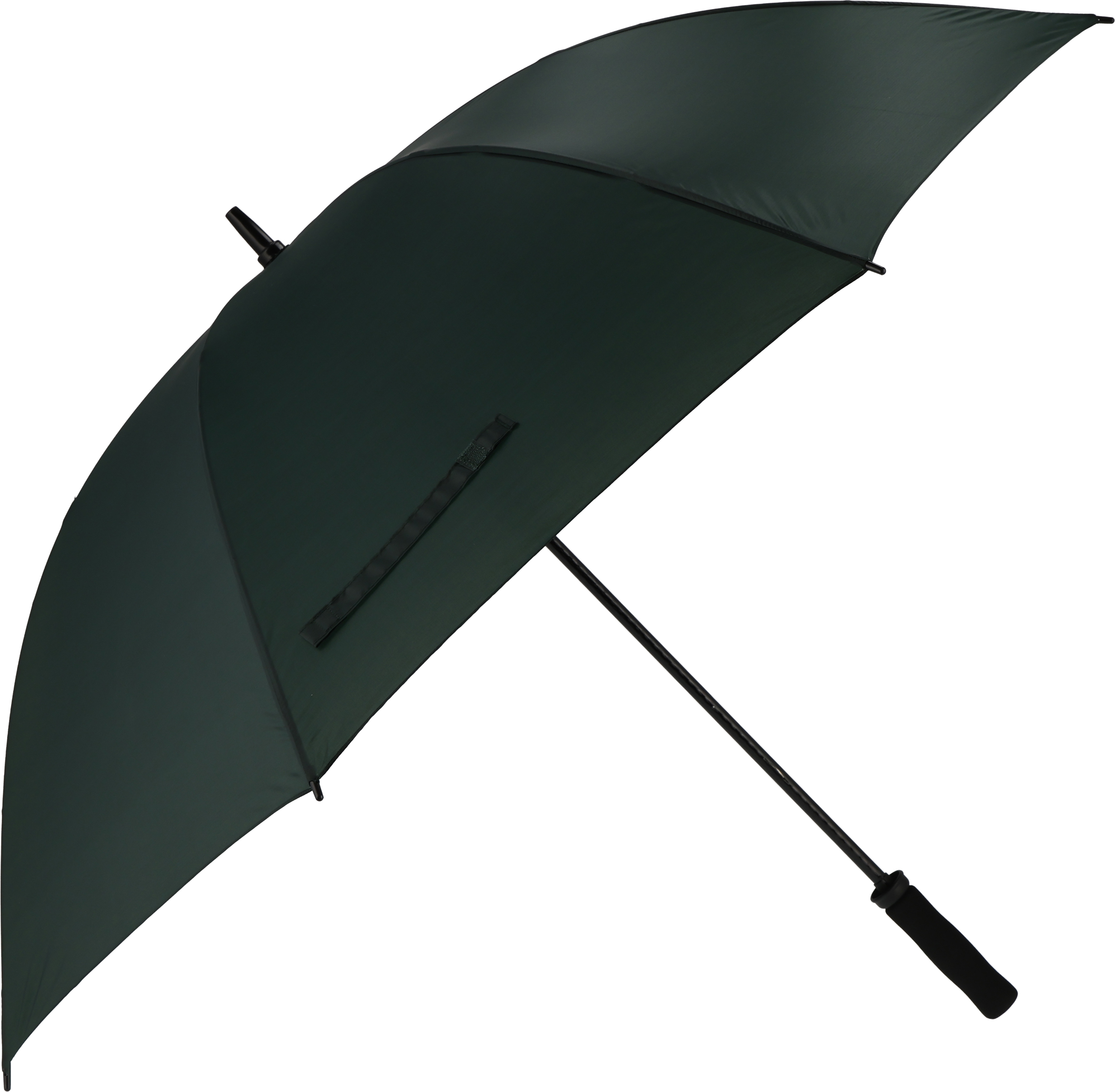 Parasol manualny XL Ø133 cm HURRICAN - z logo z własnym nadrukiem, kolor ciemnozielony