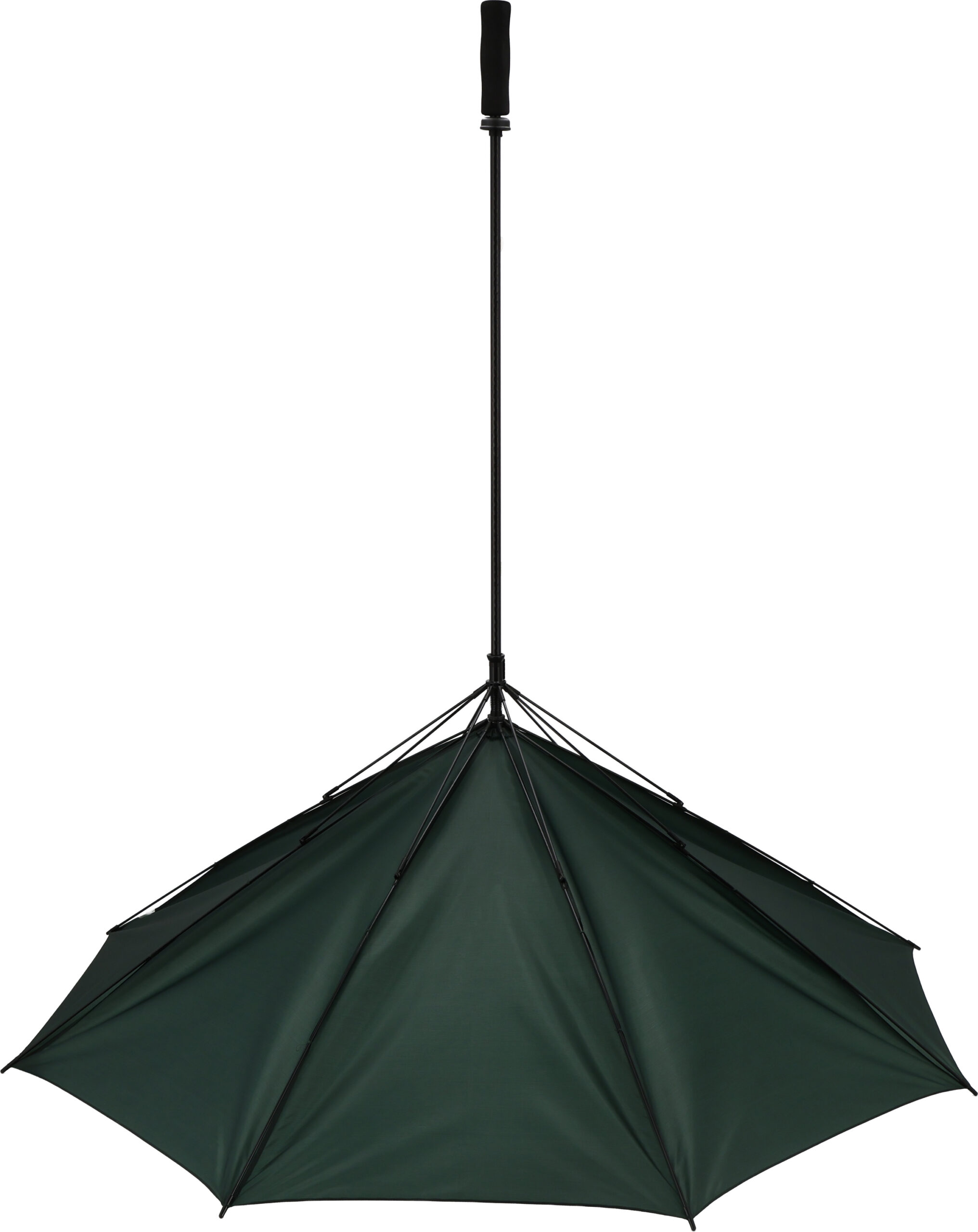 Parasol manualny XL Ø133 cm HURRICAN - z logo z własnym nadrukiem, kolor ciemnozielony