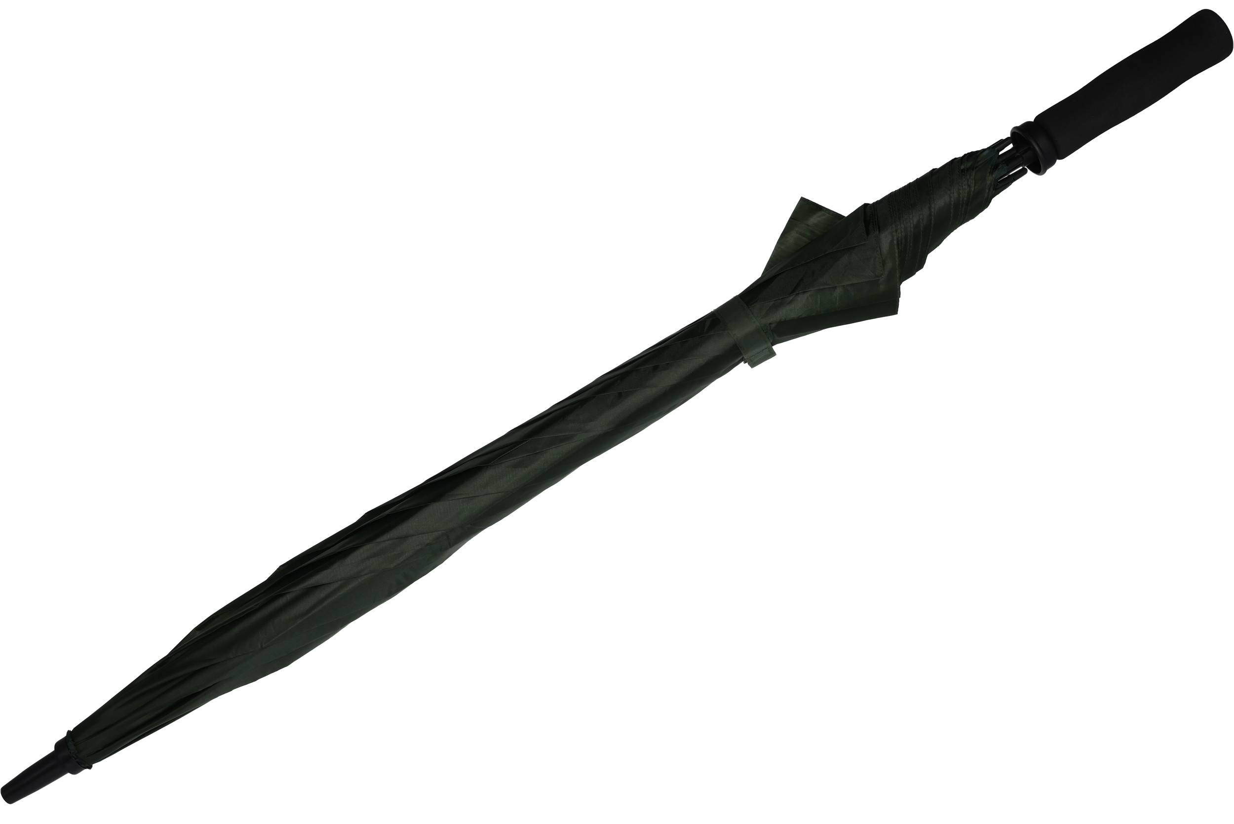 Parasol manualny XL Ø133 cm HURRICAN - z logo z własnym nadrukiem, kolor ciemnozielony