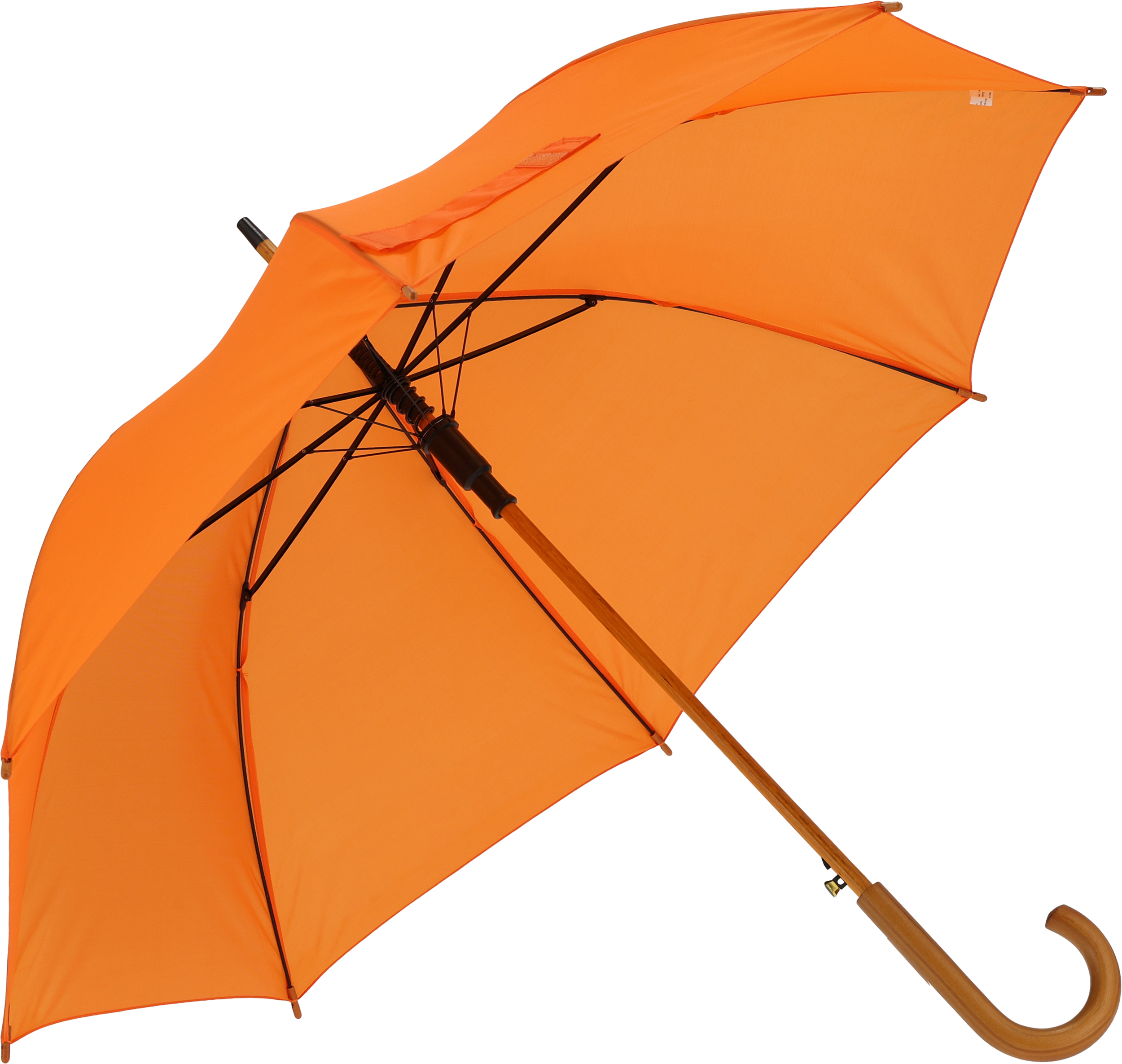 pomarańczowy Parasol automatyczny drewniany Ø105 cm NANCY – z logo