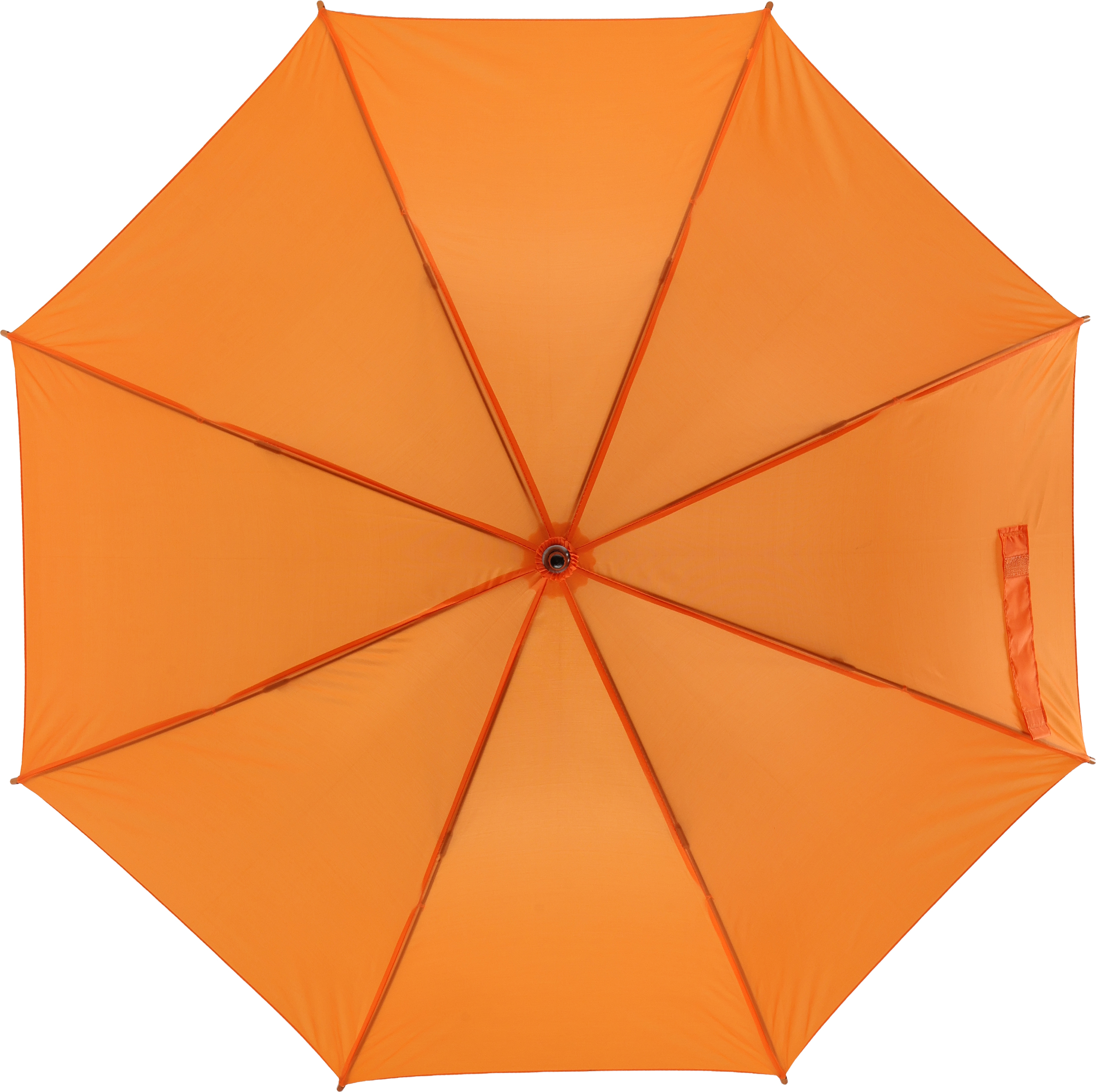 Parasol automatyczny drewniany Ø105 cm NANCY - z logo z własnym nadrukiem, kolor pomarańczowy