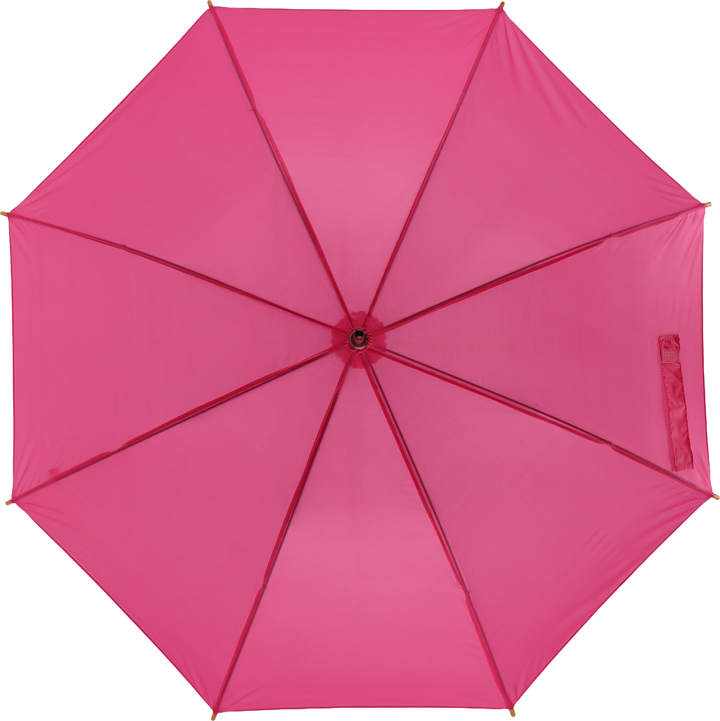 Parasol automatyczny drewniany Ø105 cm NANCY - z logo z własnym nadrukiem, kolor różowy