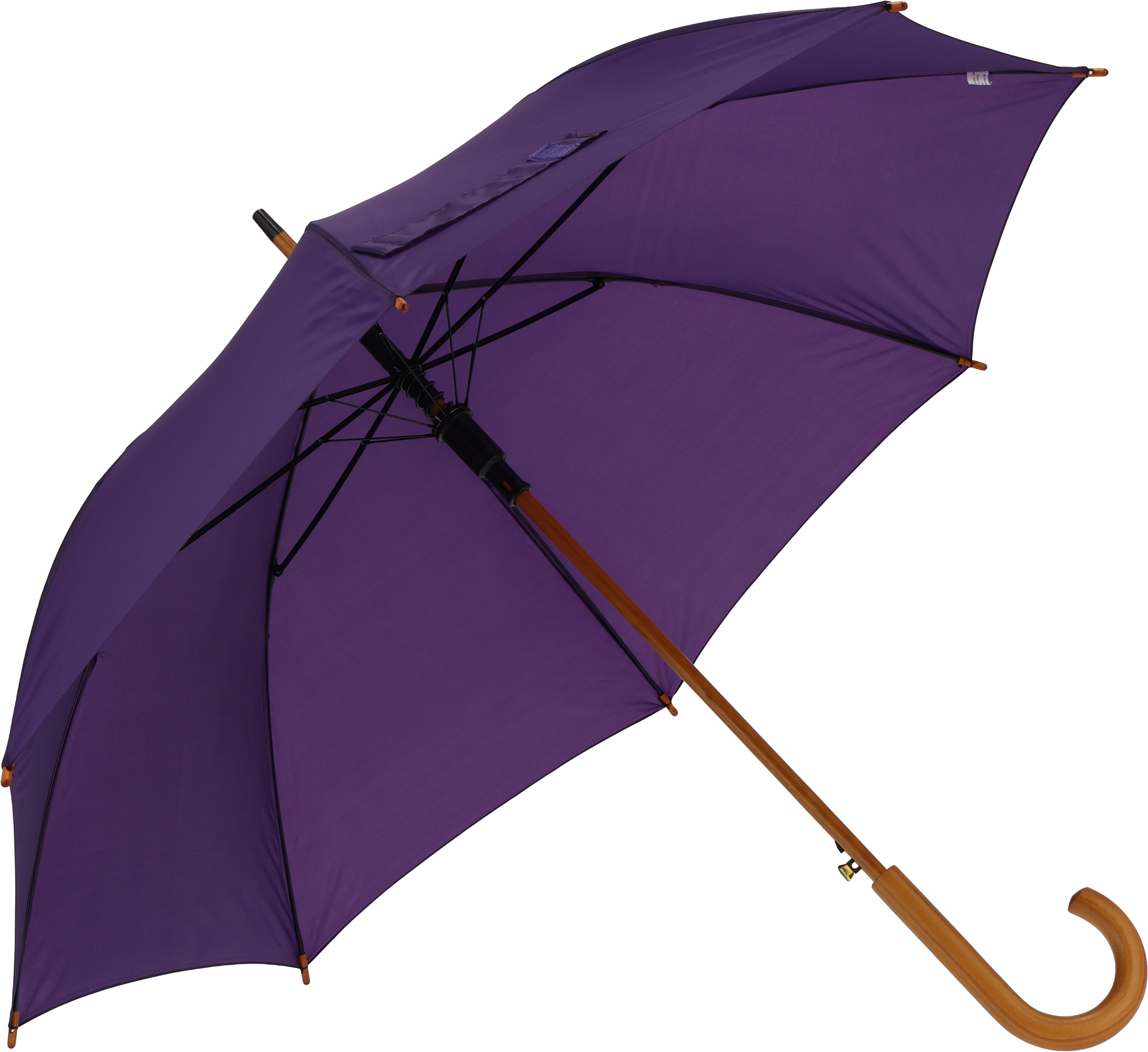 fioletowy Parasol automatyczny drewniany Ø105 cm NANCY – z logo
