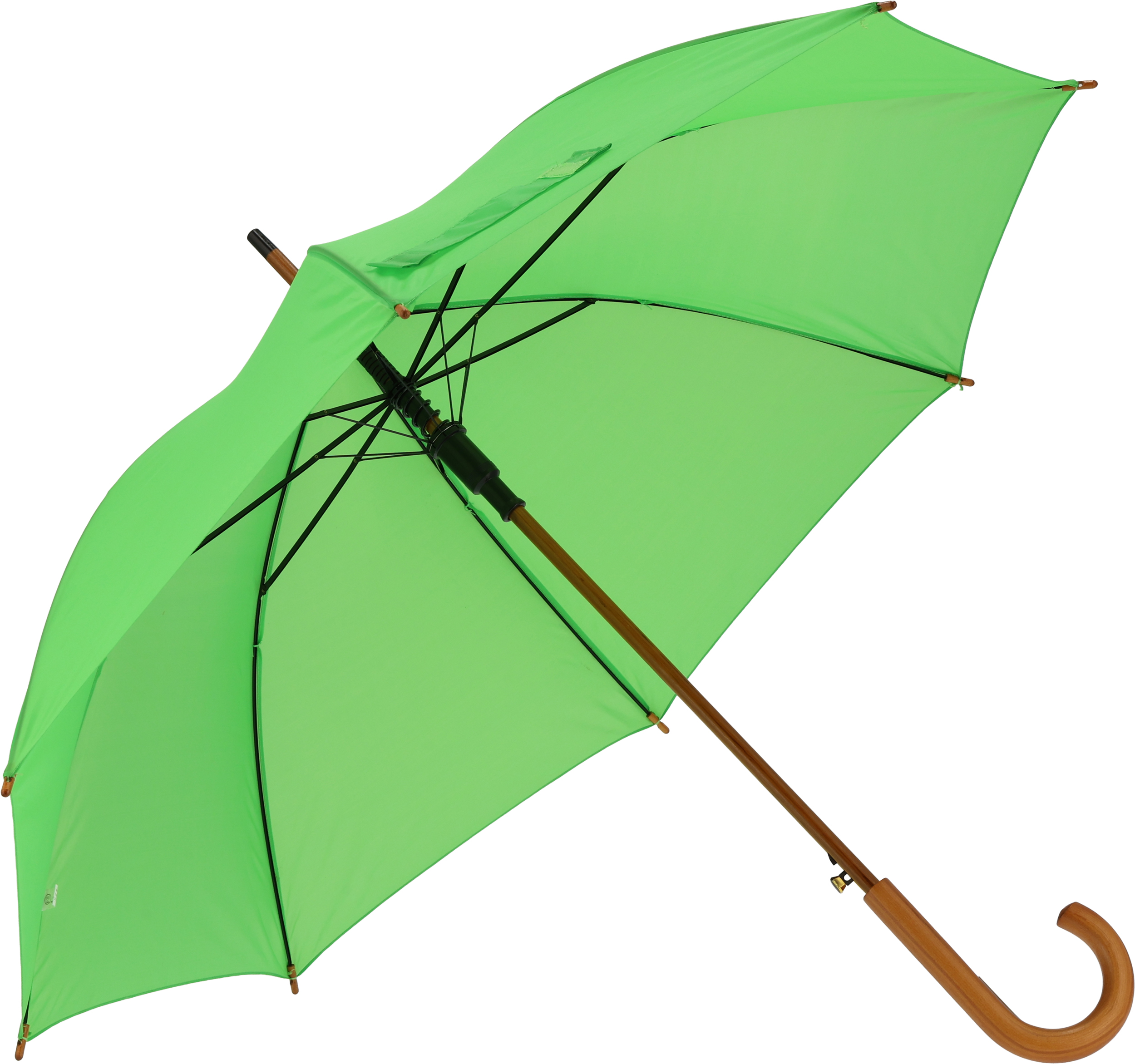 jasnozielony Parasol automatyczny drewniany Ø105 cm NANCY – z logo