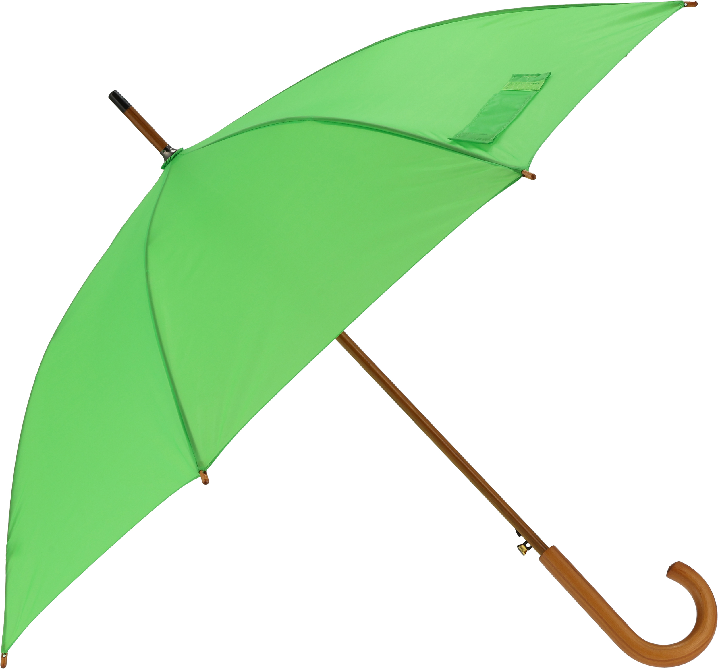 Parasol automatyczny drewniany Ø105 cm NANCY - z logo z własnym nadrukiem, kolor jasnozielony