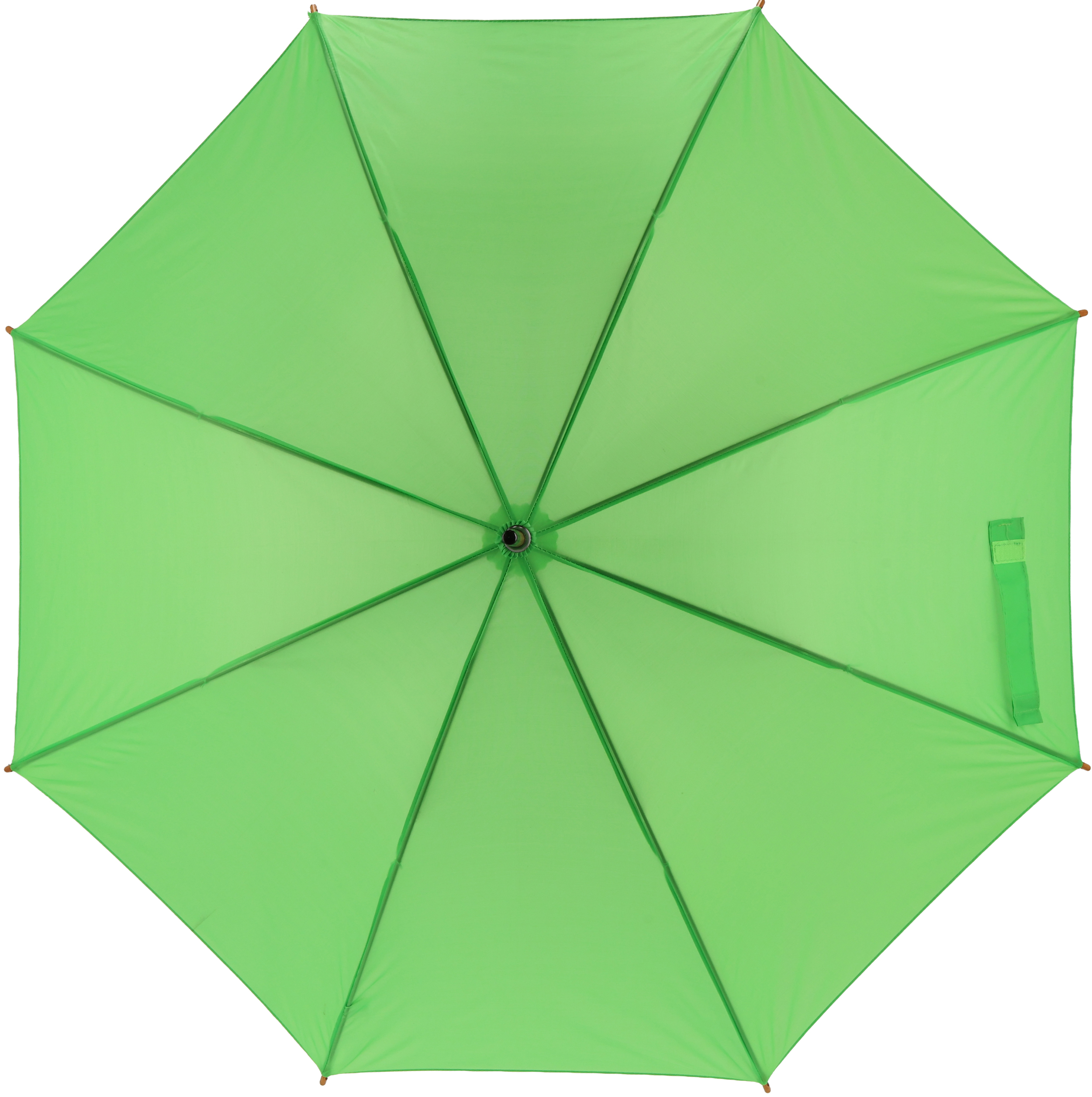 Parasol automatyczny drewniany Ø105 cm NANCY - z logo z własnym nadrukiem, kolor jasnozielony
