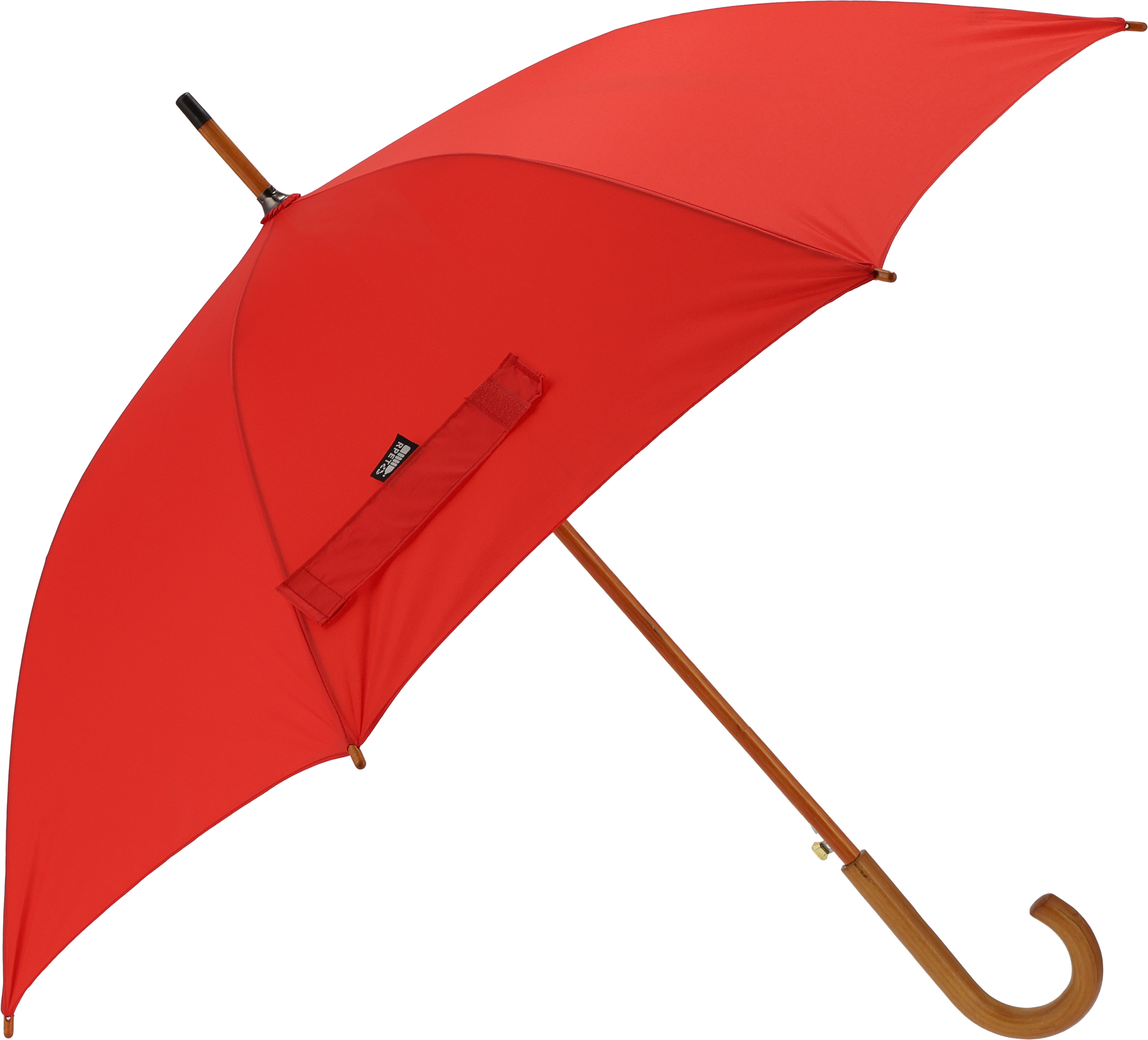 Parasol automatyczny Ø105 rPET HASSELT - z logo z własnym nadrukiem, kolor czerwony