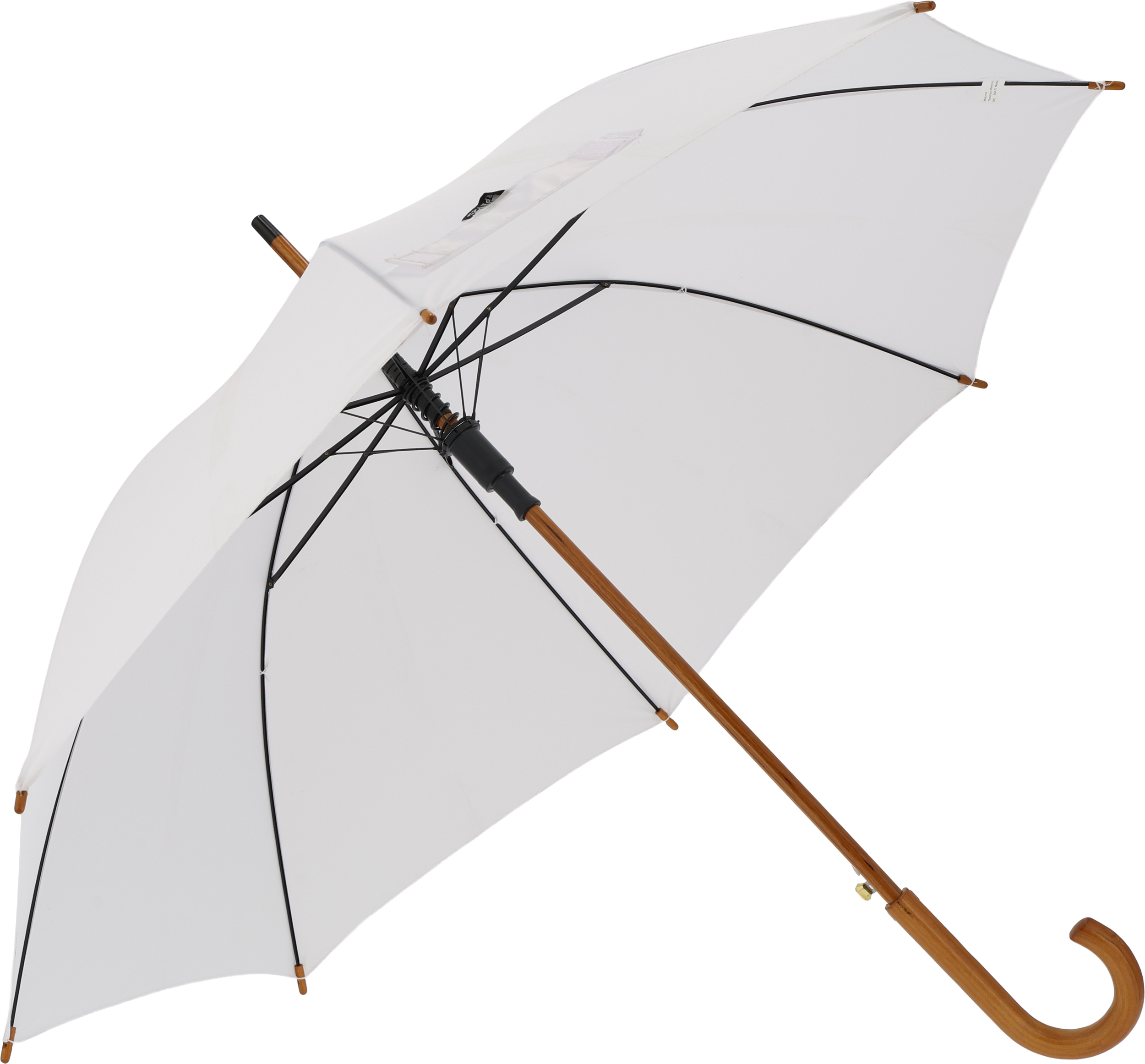 Parasol automatyczny Ø105 rPET HASSELT - z logo z własnym nadrukiem, kolor biały