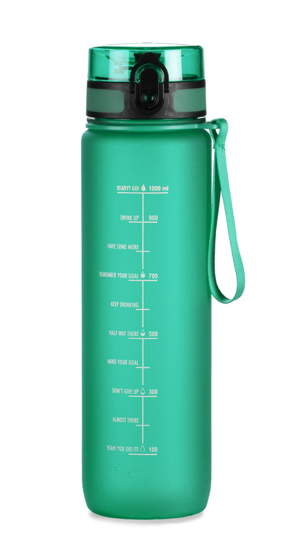 Bidon motywacyjny 1000 ml MOTIVA z własnym nadrukiem, kolor zielony