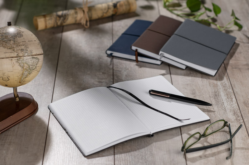 Notes BUMI A5 z własnym nadrukiem, kolor czarny