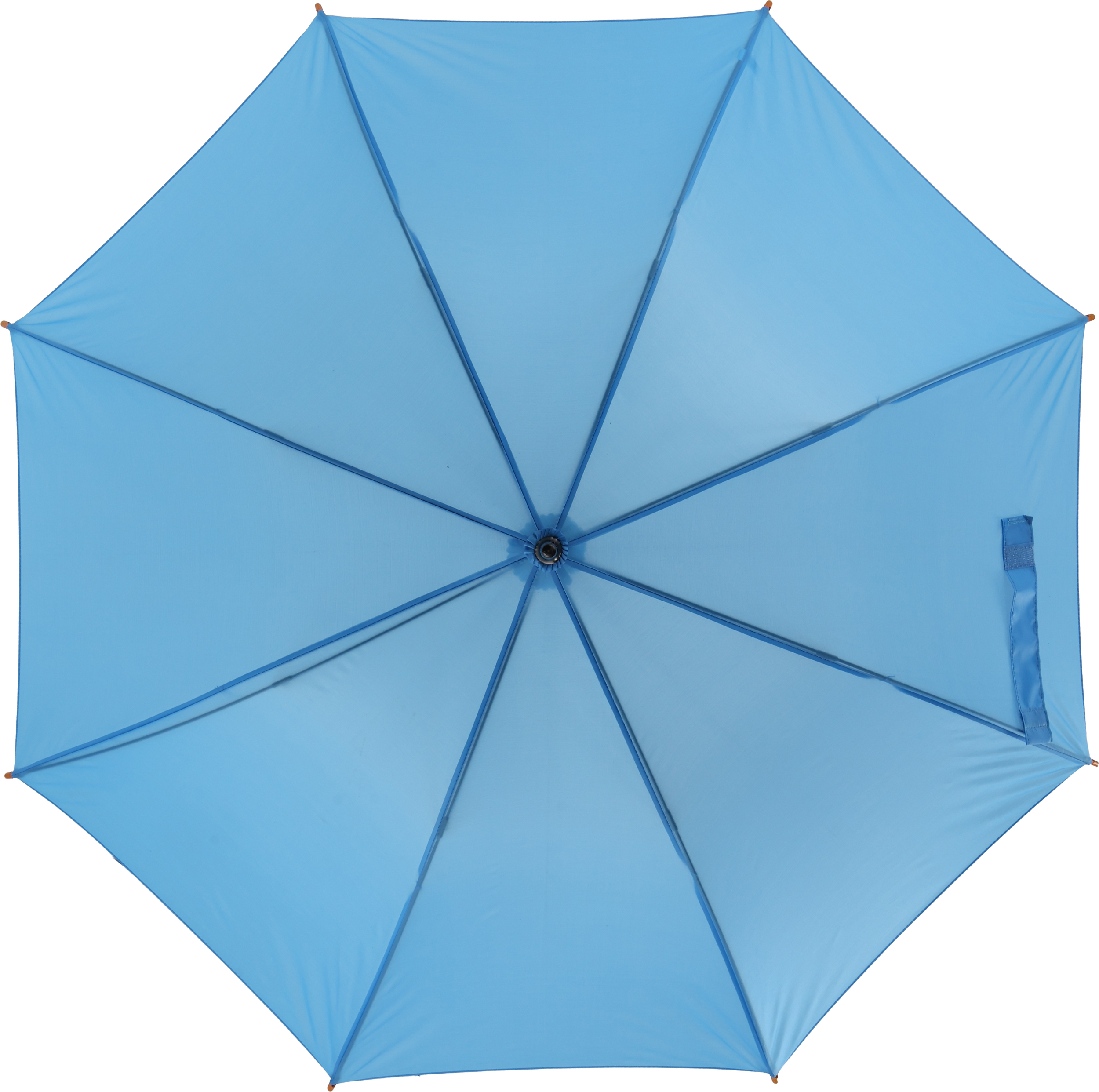 Parasol automatyczny drewniany Ø105 cm NANCY - z logo z własnym nadrukiem, kolor jasnoniebieski