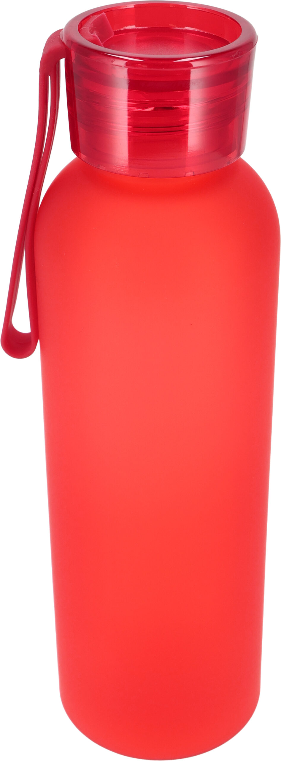 czerwony Butelka PET soft touch READING 550 ml – z logo