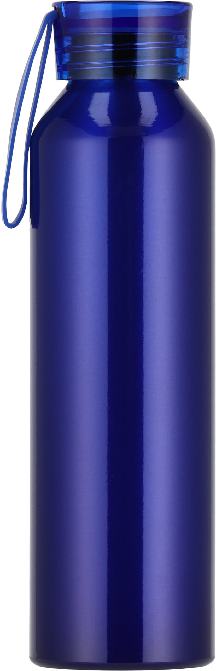 Butelka z aluminium z recyklingu CORK 600 ml - z logo z własnym nadrukiem, kolor niebieski
