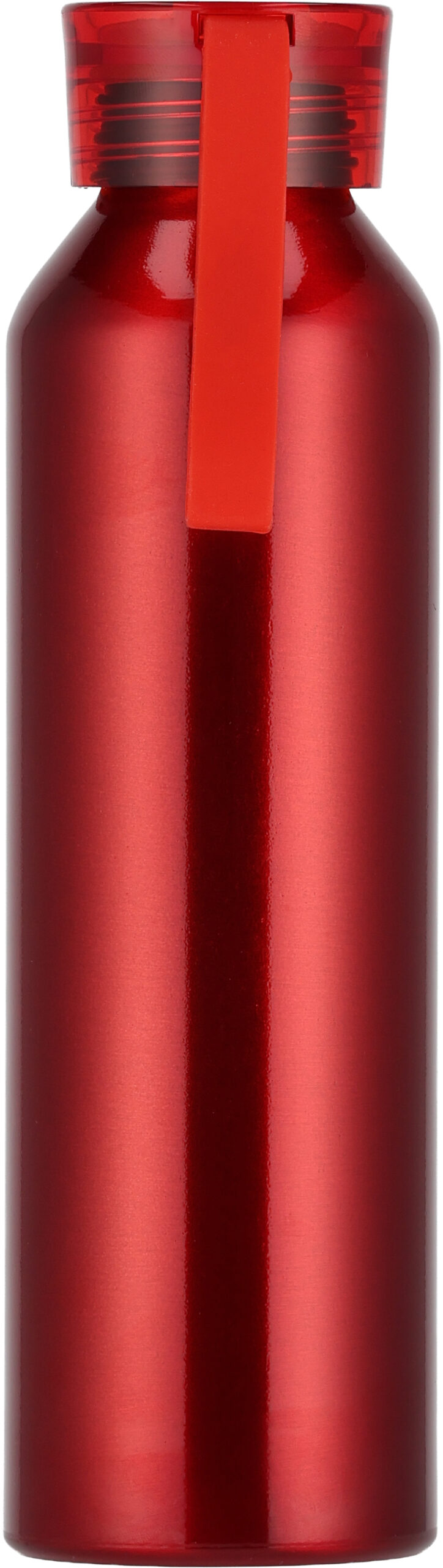 Butelka z aluminium z recyklingu CORK 600 ml - z logo z własnym nadrukiem, kolor czerwony