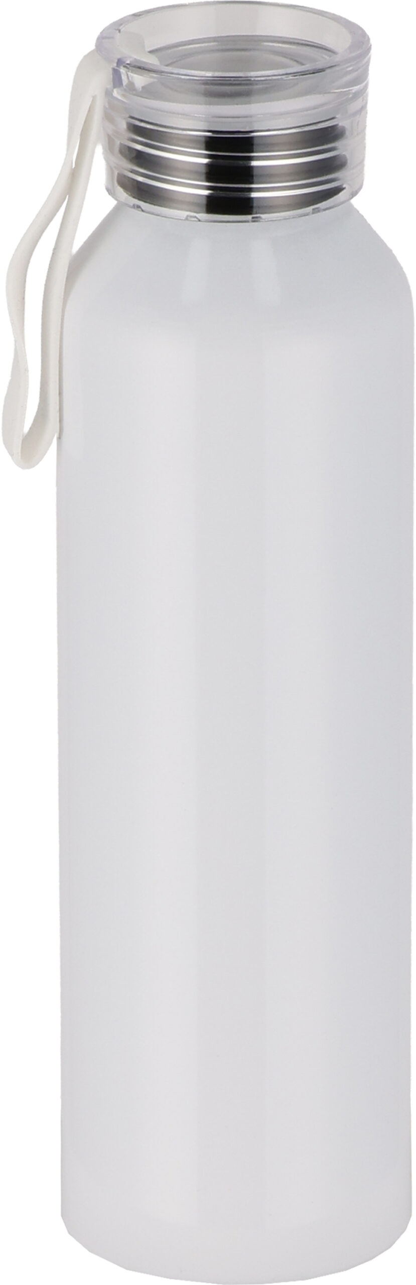 Butelka z aluminium z recyklingu CORK 600 ml - z logo z własnym nadrukiem, kolor biały