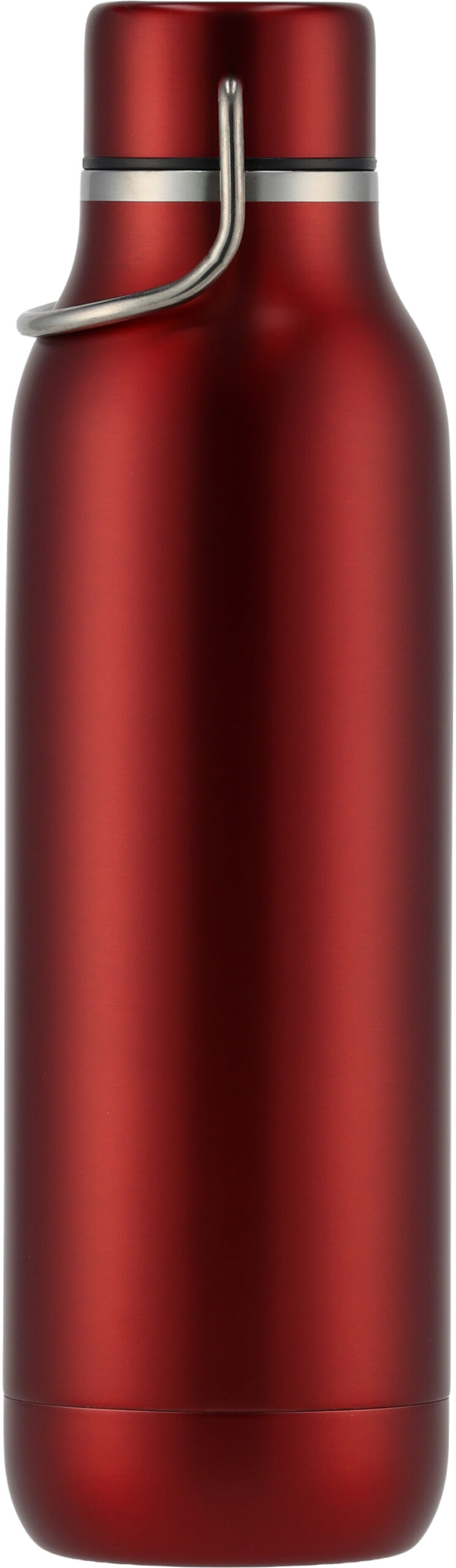 Butelka stalowa BORGHOLM 600 ml - z logo z własnym nadrukiem, kolor czerwony