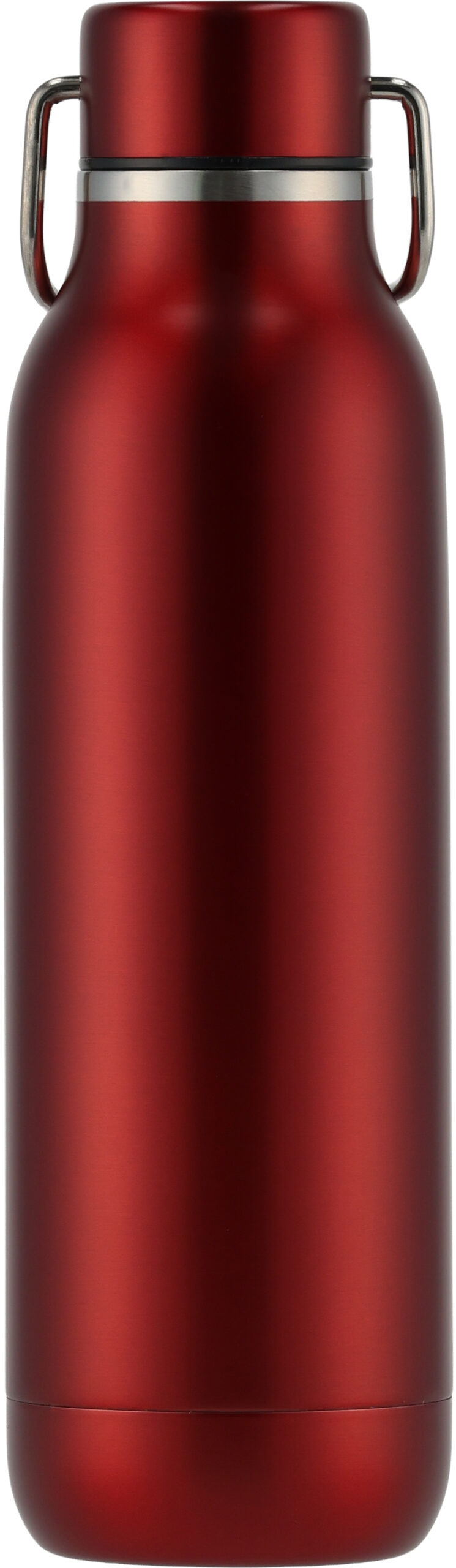 Butelka stalowa BORGHOLM 600 ml - z logo z własnym nadrukiem, kolor czerwony
