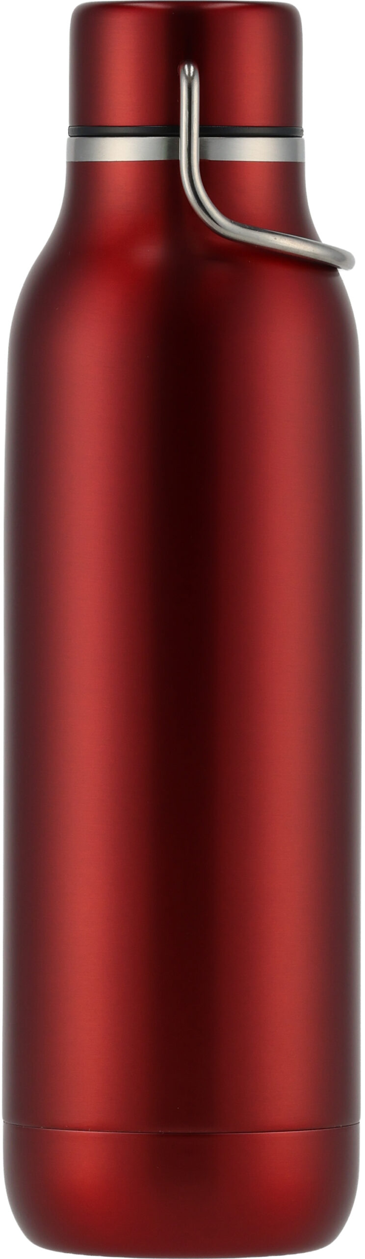 Butelka stalowa BORGHOLM 600 ml - z logo z własnym nadrukiem, kolor czerwony