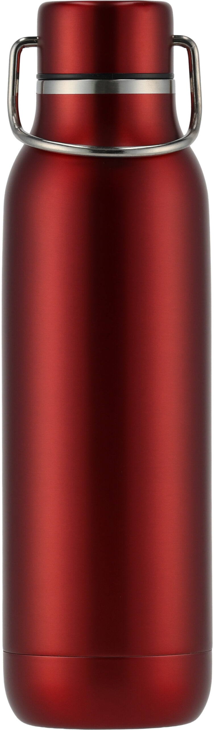 Butelka stalowa BORGHOLM 600 ml - z logo z własnym nadrukiem, kolor czerwony