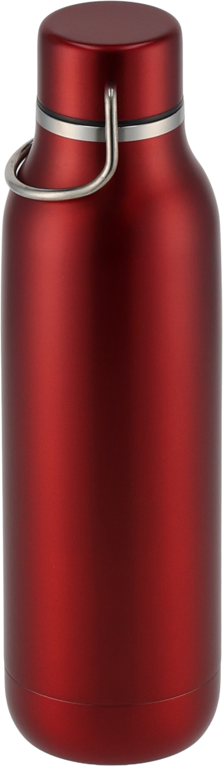 Butelka stalowa BORGHOLM 600 ml - z logo z własnym nadrukiem, kolor czerwony