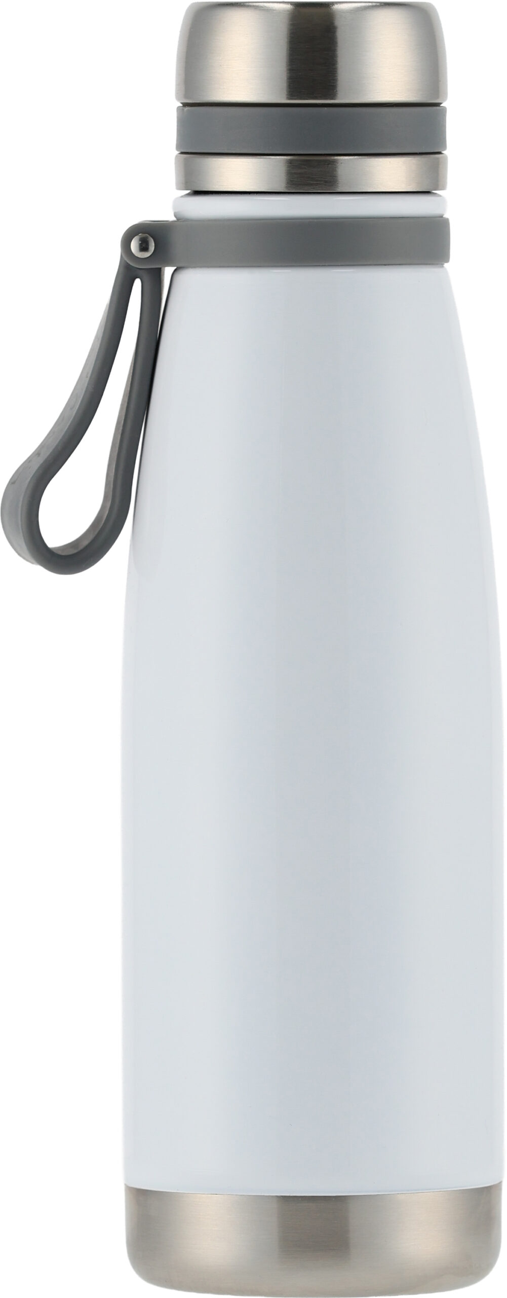 Butelka termiczna stalowa Pierre Cardin 650 ml - z logo z własnym nadrukiem, kolor biały