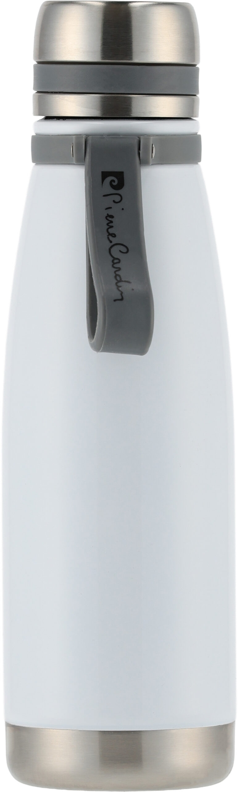 Butelka termiczna stalowa Pierre Cardin 650 ml - z logo z własnym nadrukiem, kolor biały