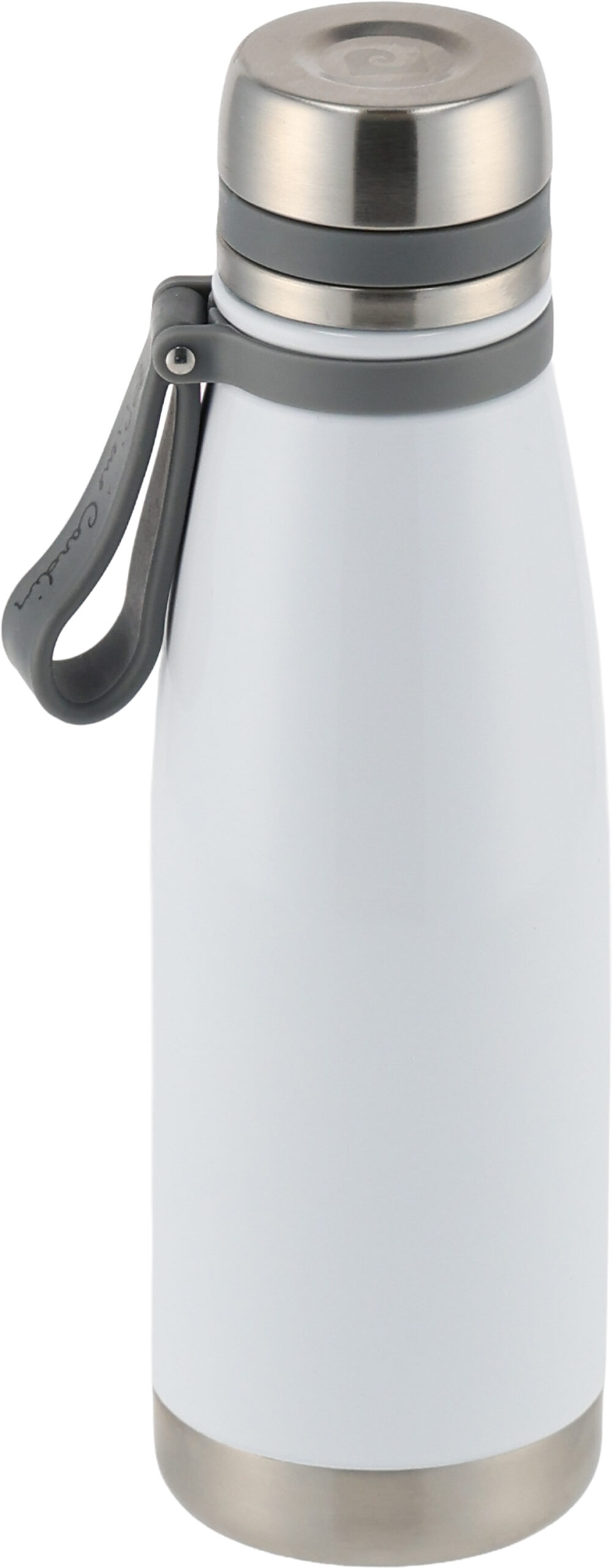 Butelka termiczna stalowa Pierre Cardin 650 ml - z logo z własnym nadrukiem, kolor biały